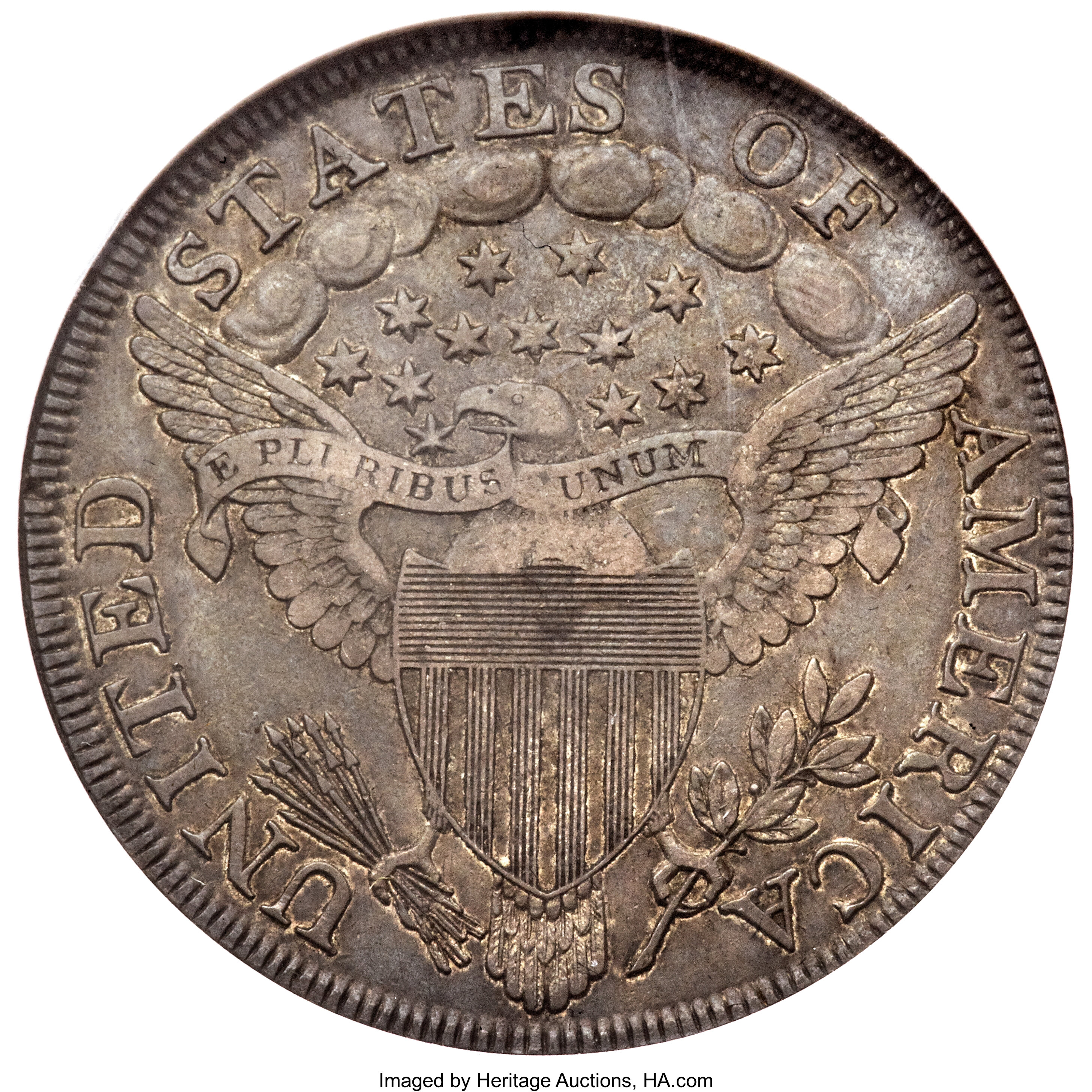 1798 $1  Large Eagle, Pointed 9, Close Date, B-30, BB-116 F15 CAC thumbnail 19