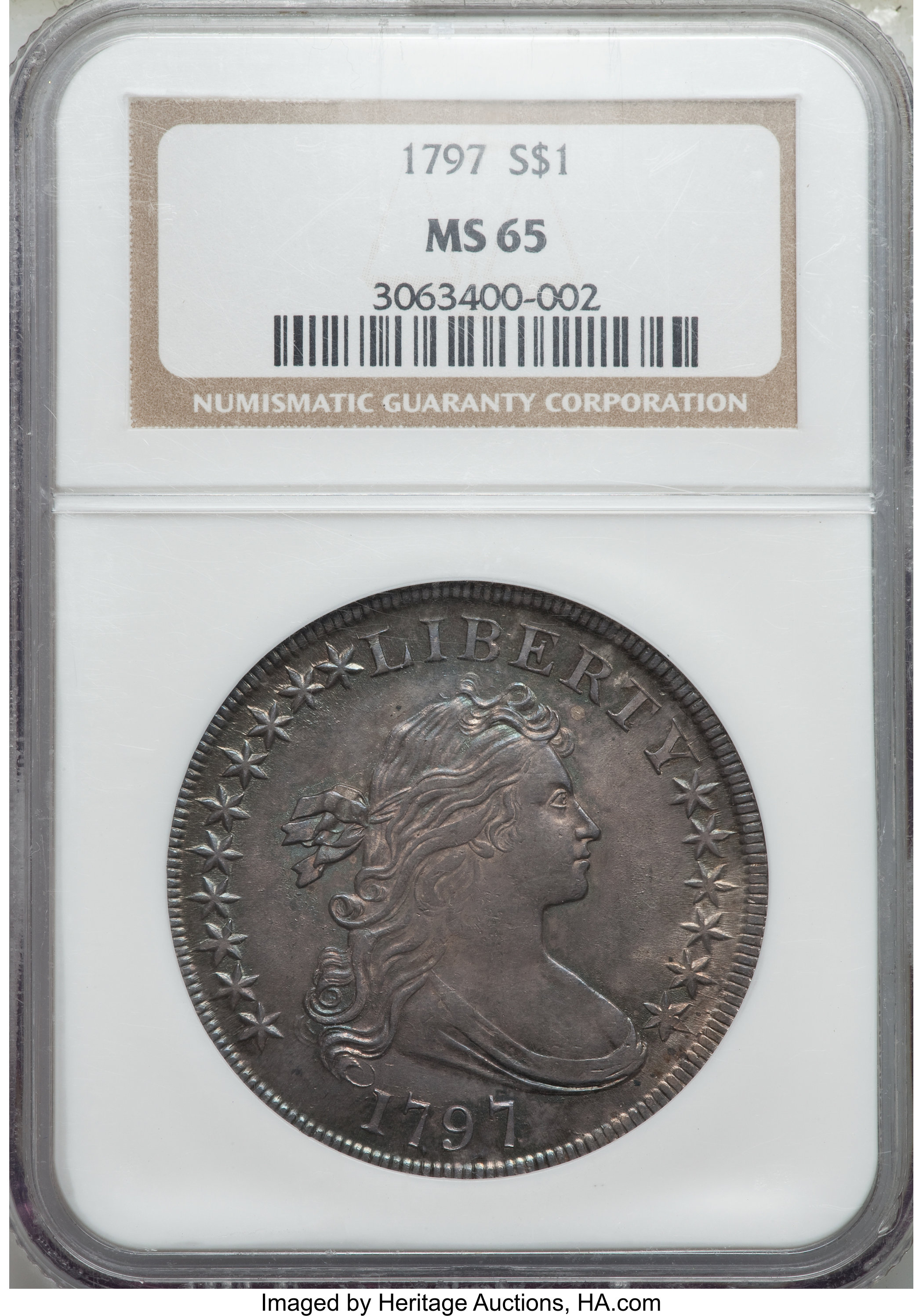 1797 $1  10x6 Stars, Large Letters MS60 thumbnail 23