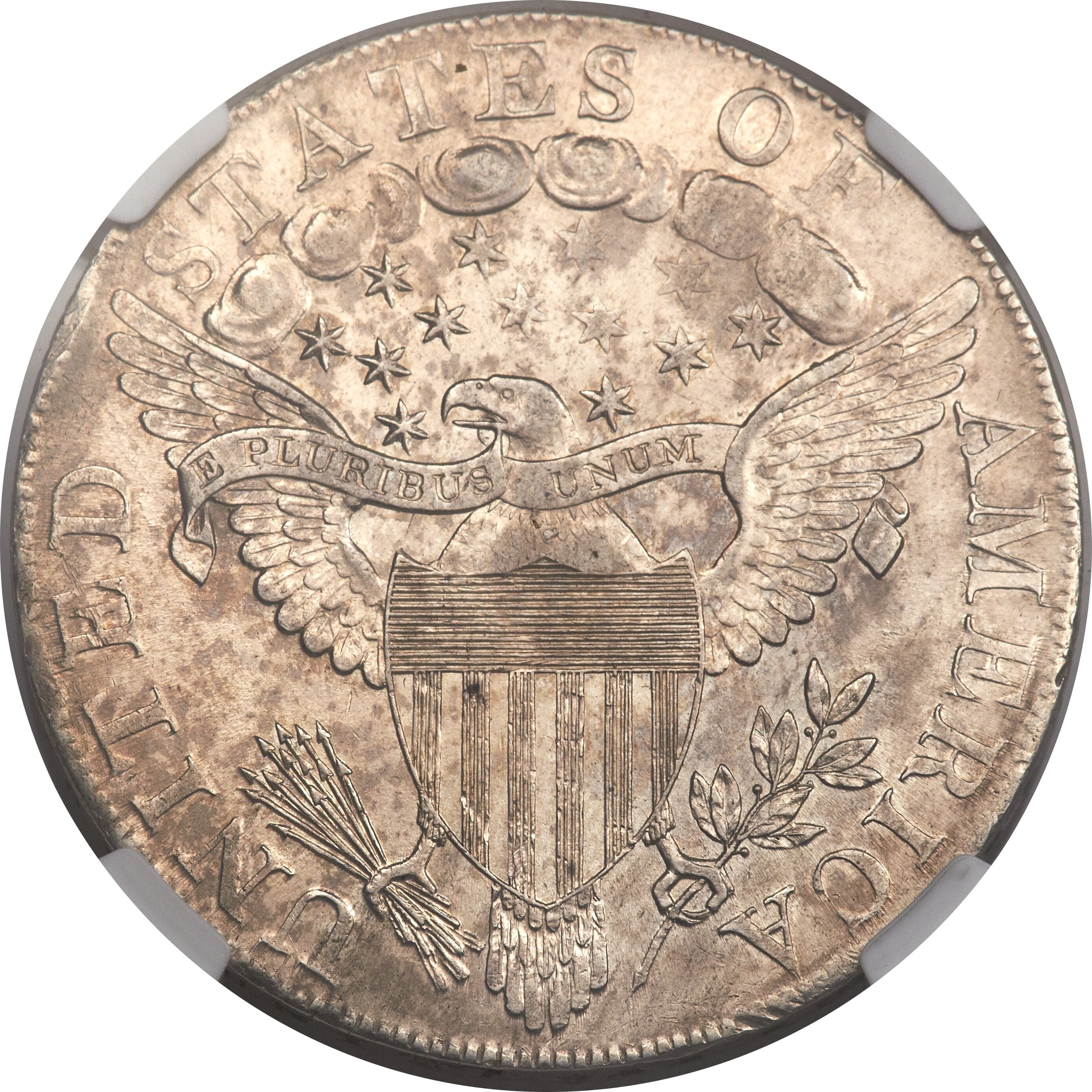 1798 $1  Large Eagle, Pointed 9, Close Date, B-27, BB-113 MS60 thumbnail 3