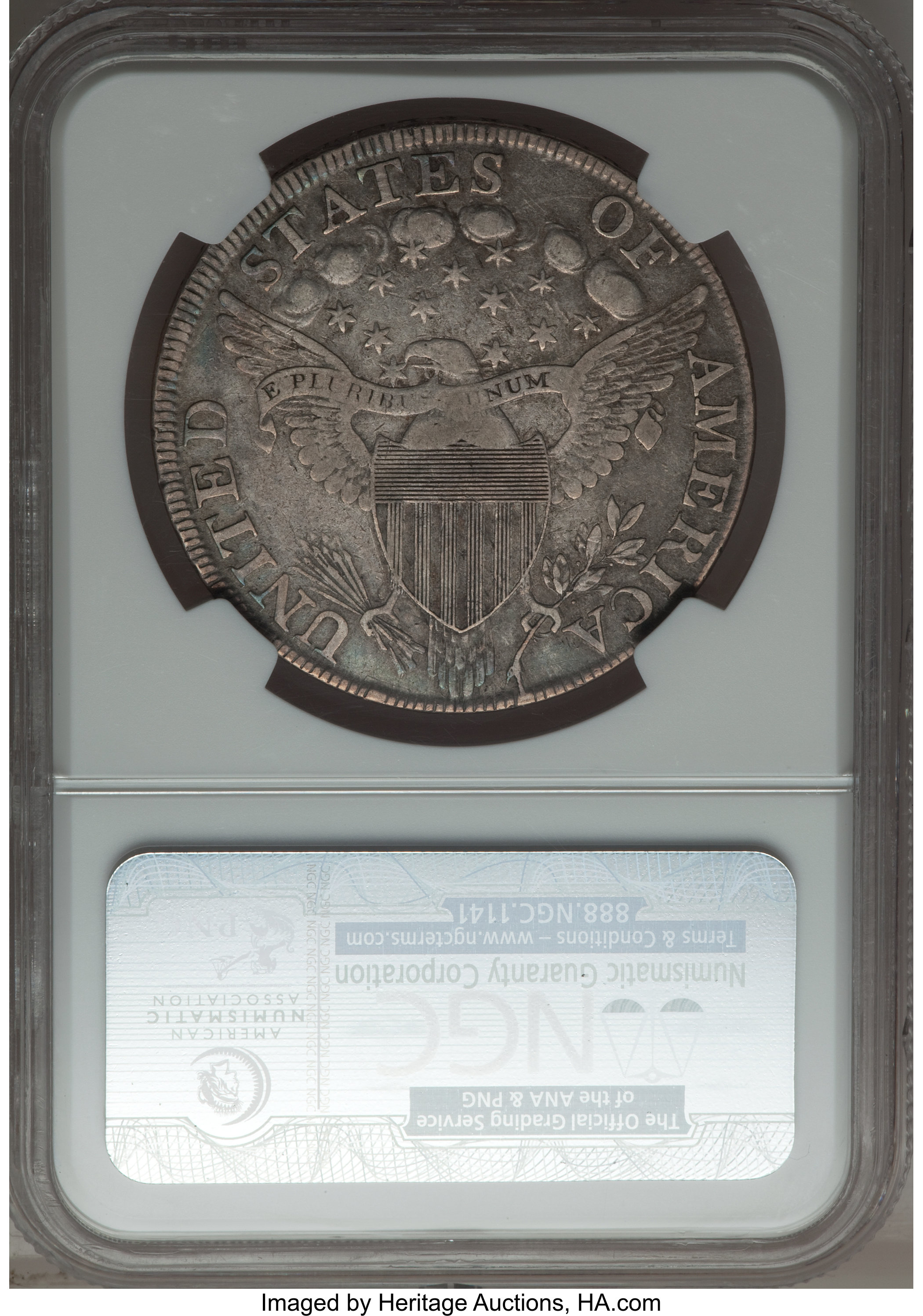1798 $1  Large Eagle, Pointed 9, 5 Berries, B-24, BB-124 MS thumbnail 18