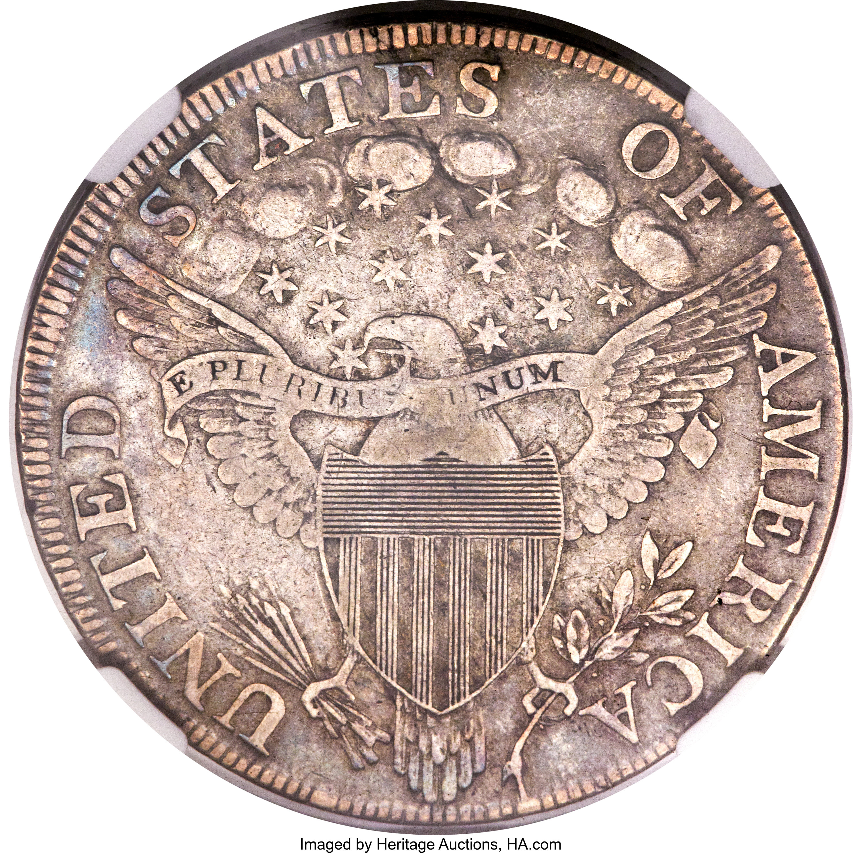 1798 $1  Large Eagle, Pointed 9, 5 Berries, B-24, BB-124 MS thumbnail 17