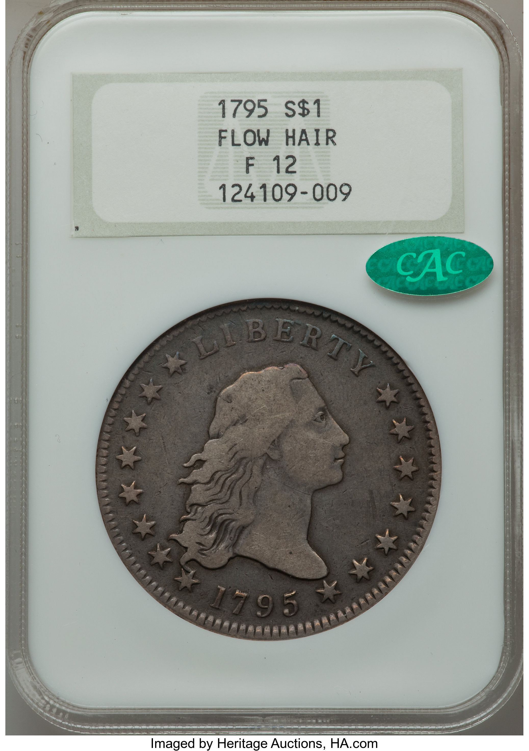 1795 $1  Flowing Hair, 2 Leaves, B-9, BB-13 P1 thumbnail 22