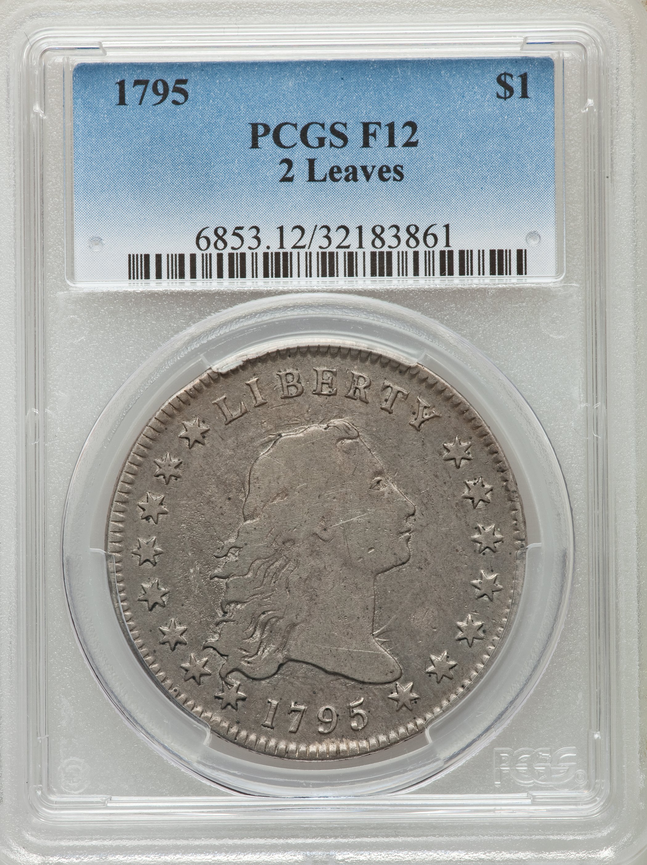 1795 $1  Flowing Hair, 2 Leaves, B-9, BB-13 P1 thumbnail 26