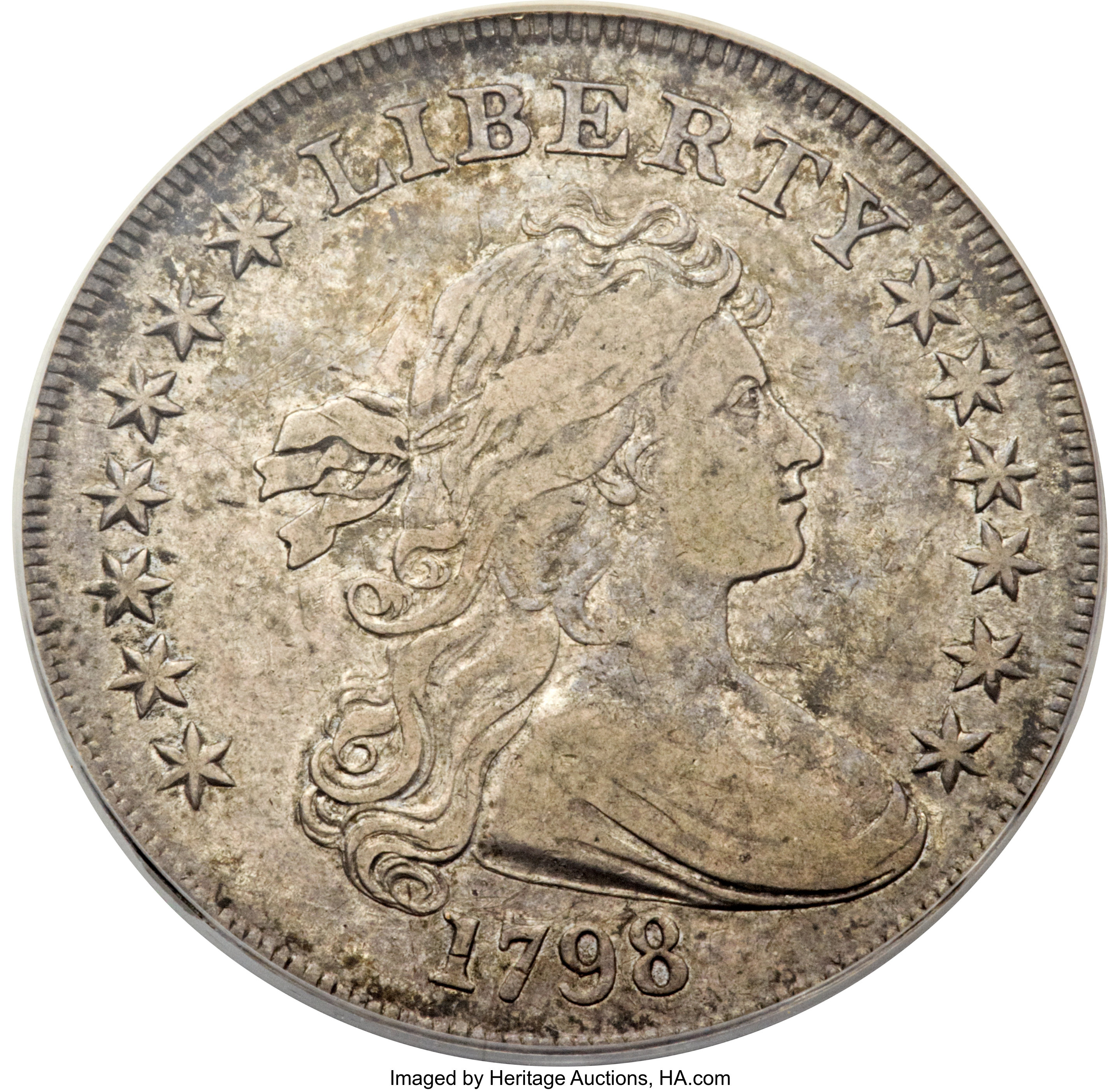 1798 $1  Large Eagle, Pointed 9, Close Date, B-25, BB-123 MS thumbnail 20