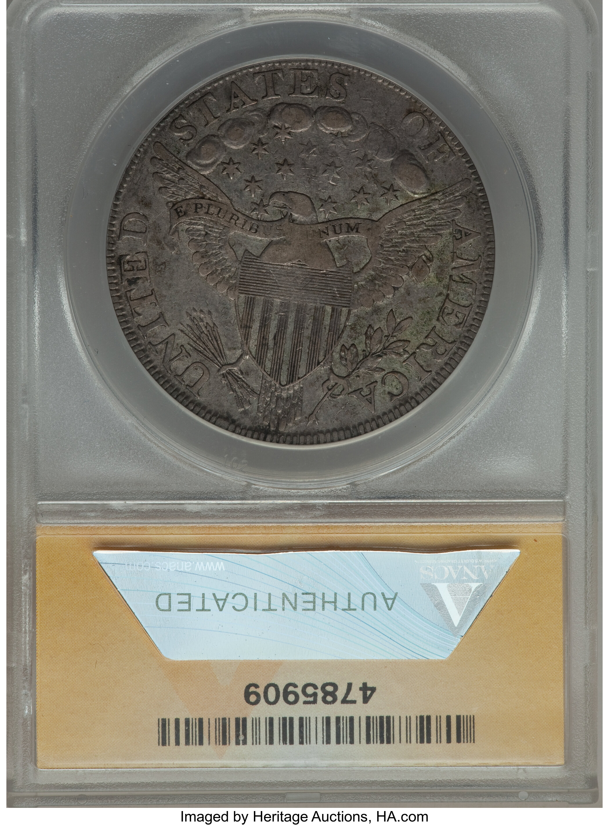 1798 $1  Large Eagle, Pointed 9, Close Date, B-25, BB-123 MS thumbnail 19