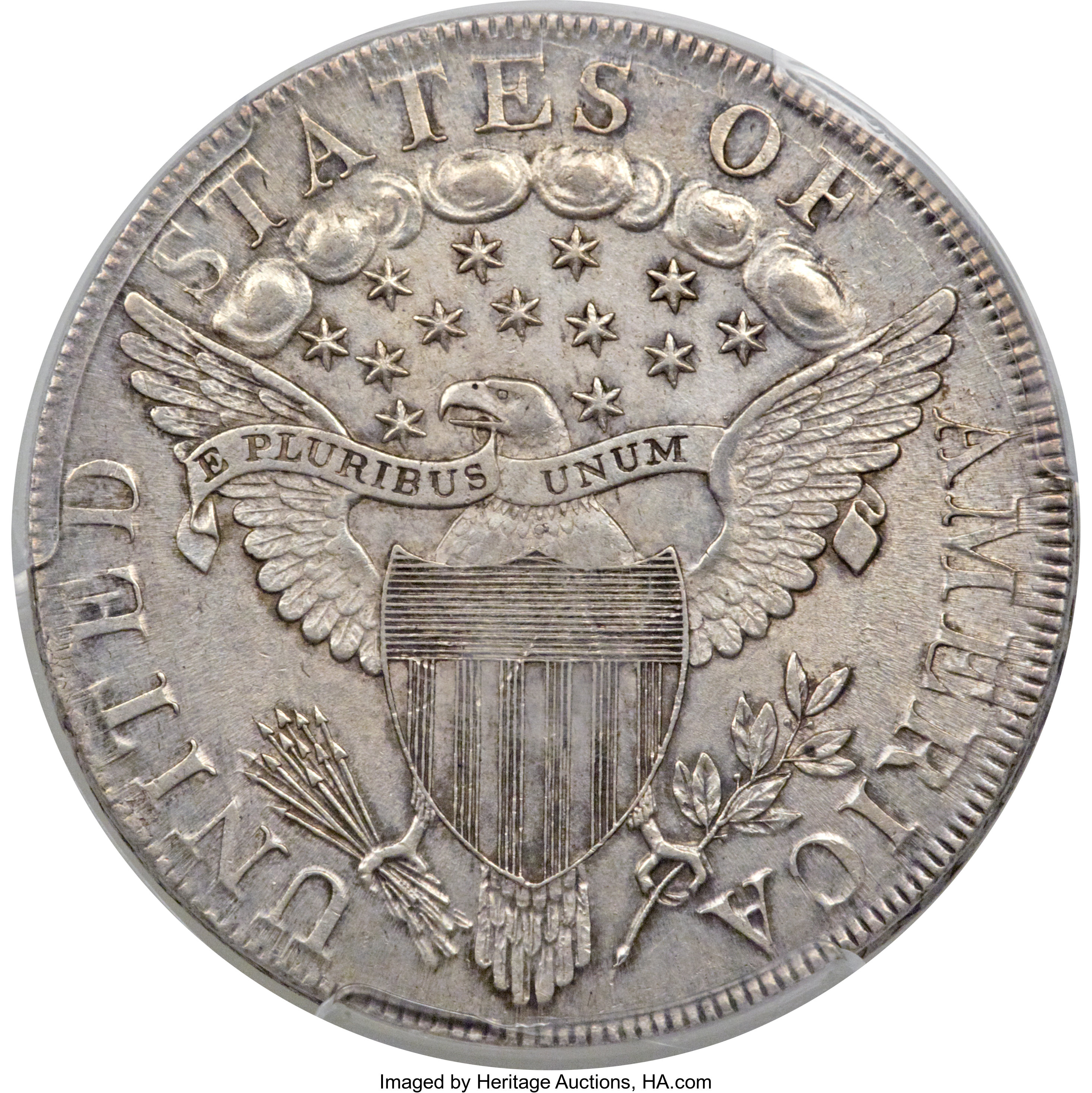 1798 $1  Large Eagle, Pointed 9, Close Date, B-27, BB-113 MS60 thumbnail 16