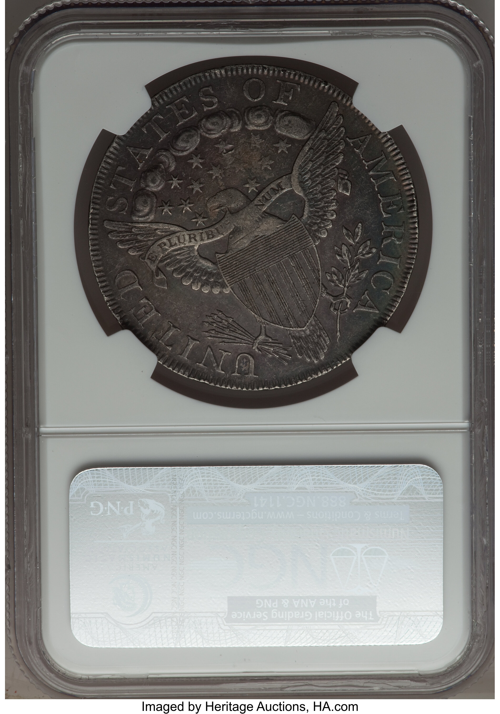 1798 $1  Large Eagle, Pointed 9, Wide Date, B-15, BB-112 XF45 thumbnail 6
