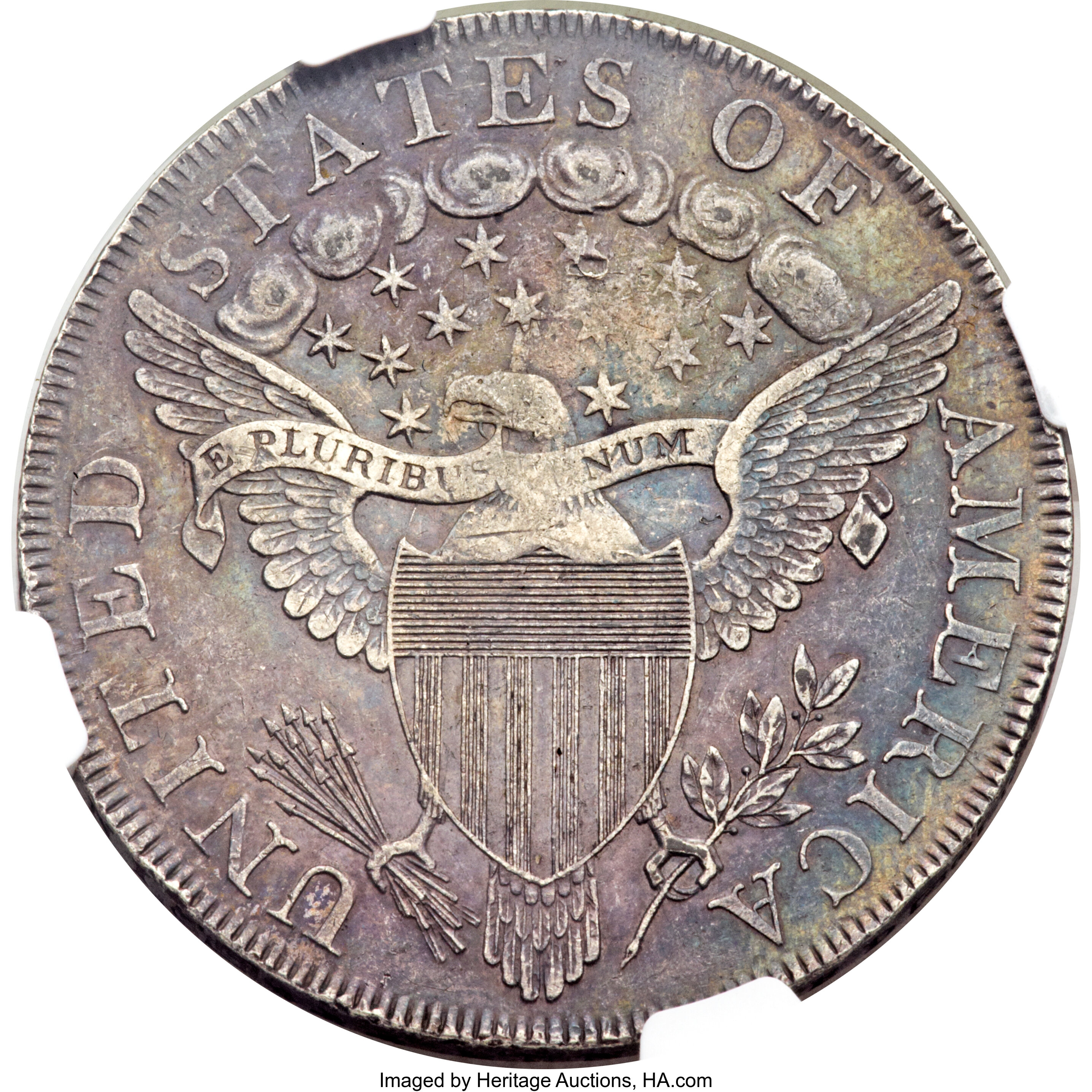 1798 $1  Large Eagle, Pointed 9, Wide Date, B-15, BB-112 XF45 thumbnail 7