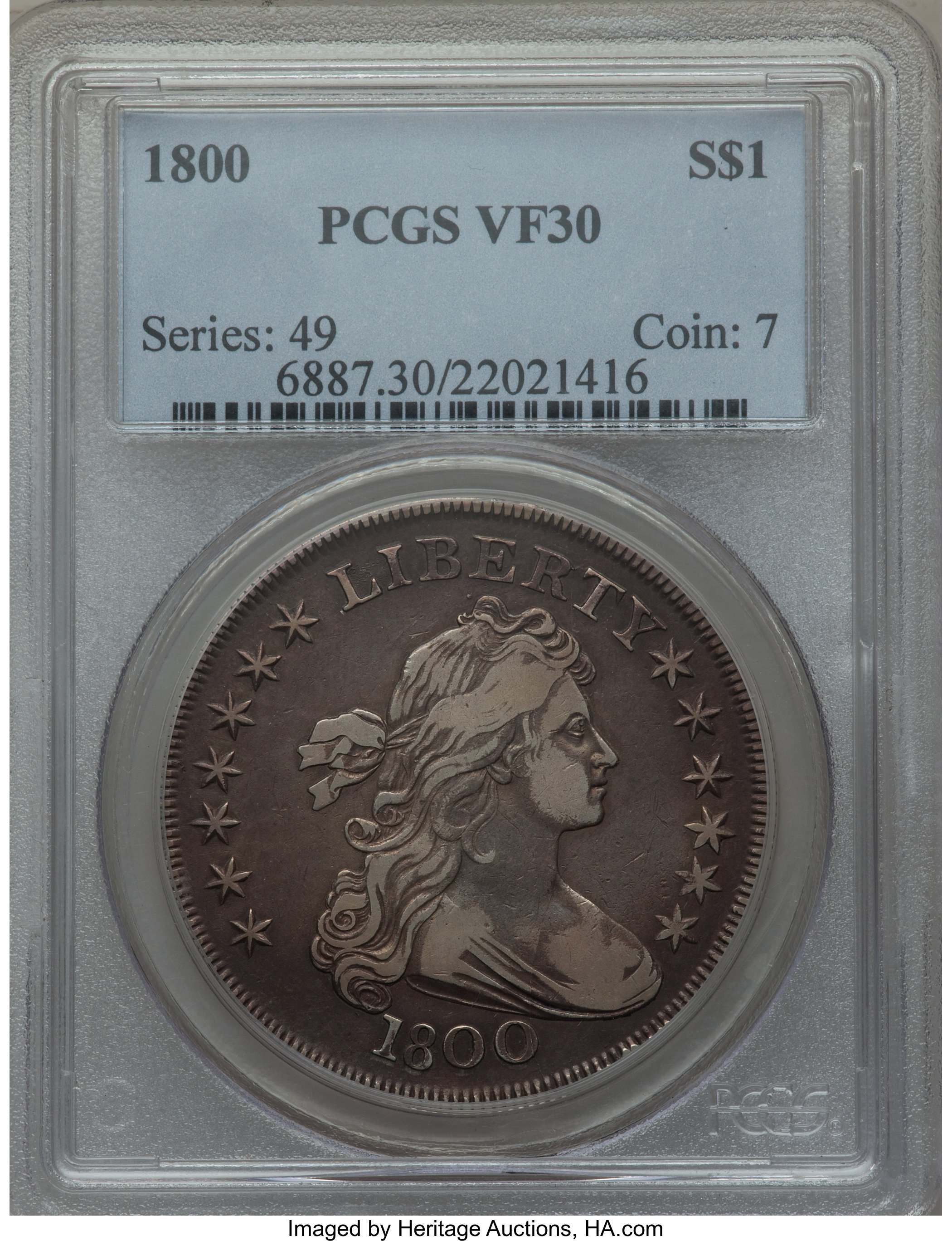 1800 $1  B-16, BB-187 AG3 thumbnail 19