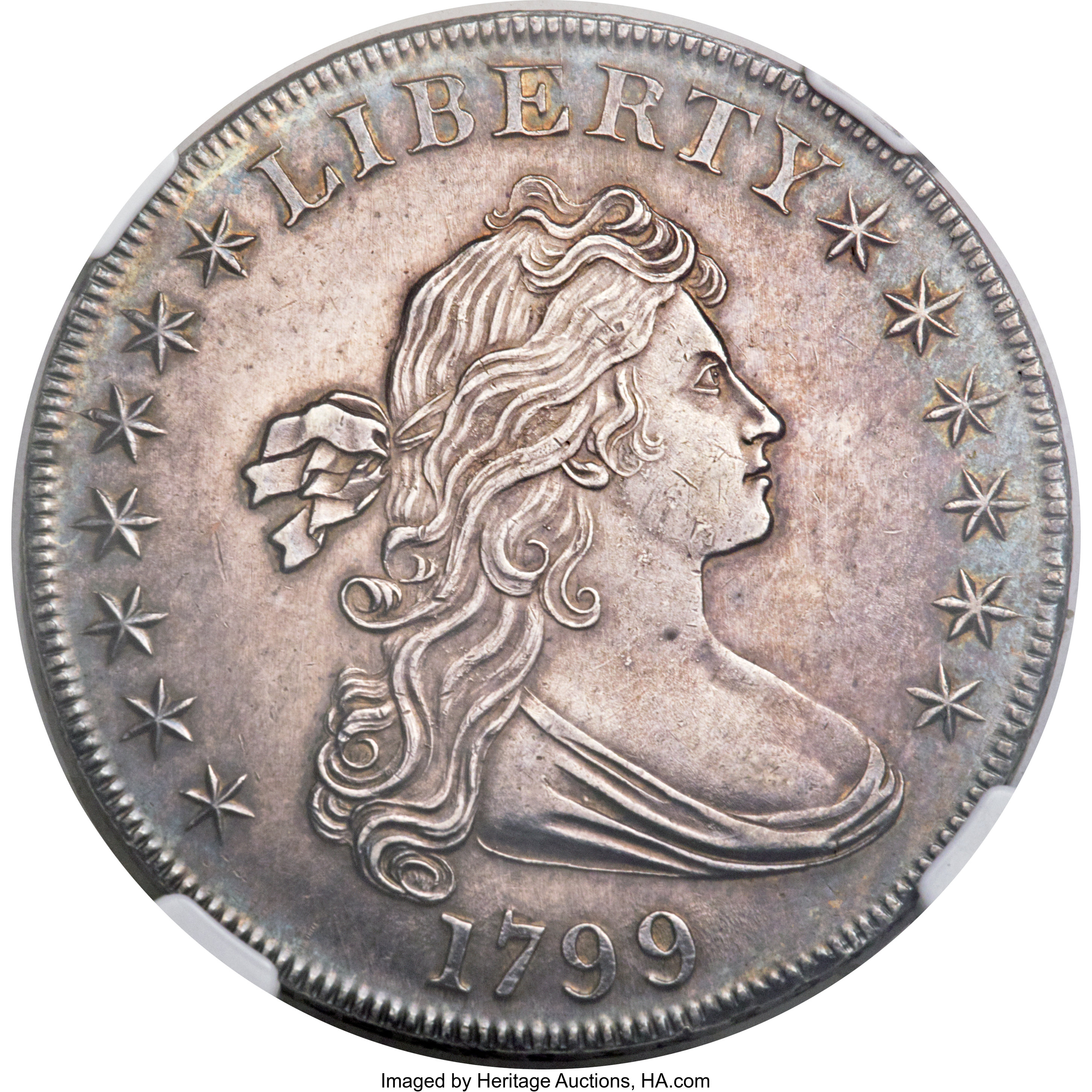 1799 $1  7x6 Stars, B-10, BB-163 MS66 CAC thumbnail 5