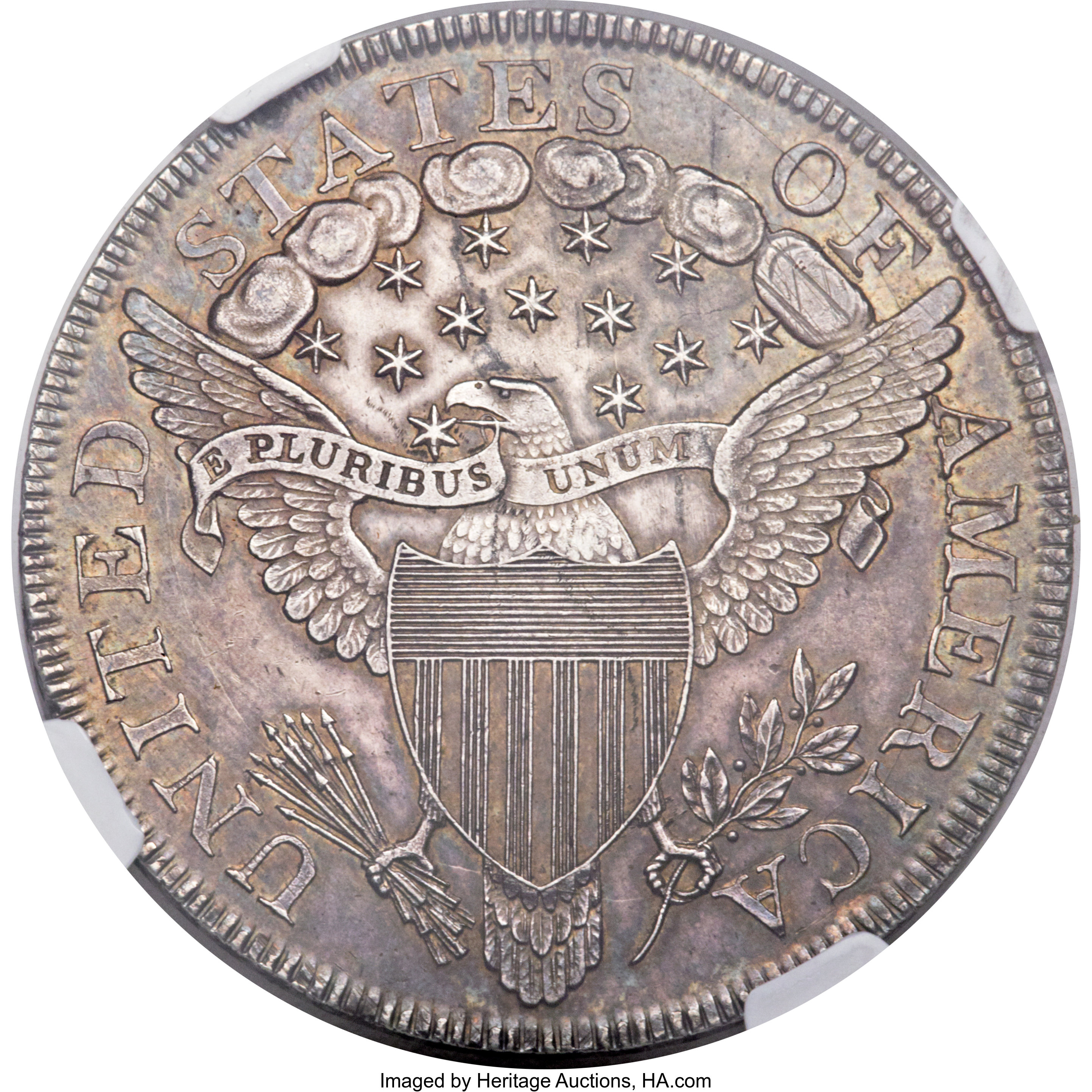 1799 $1  7x6 Stars, B-10, BB-163 MS66 CAC thumbnail 7
