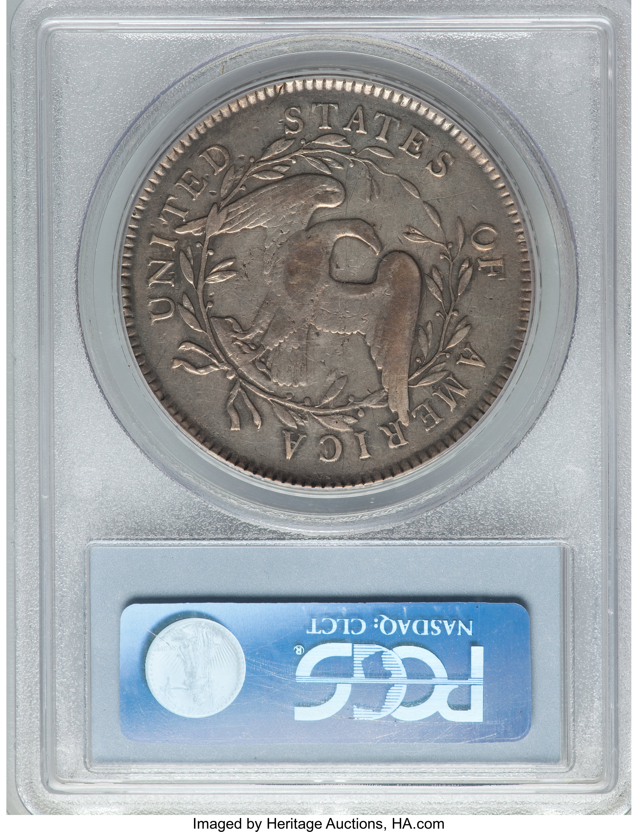 1795 $1  Flowing Hair, 2 Leaves, B-2, BB-20 P1 thumbnail 17