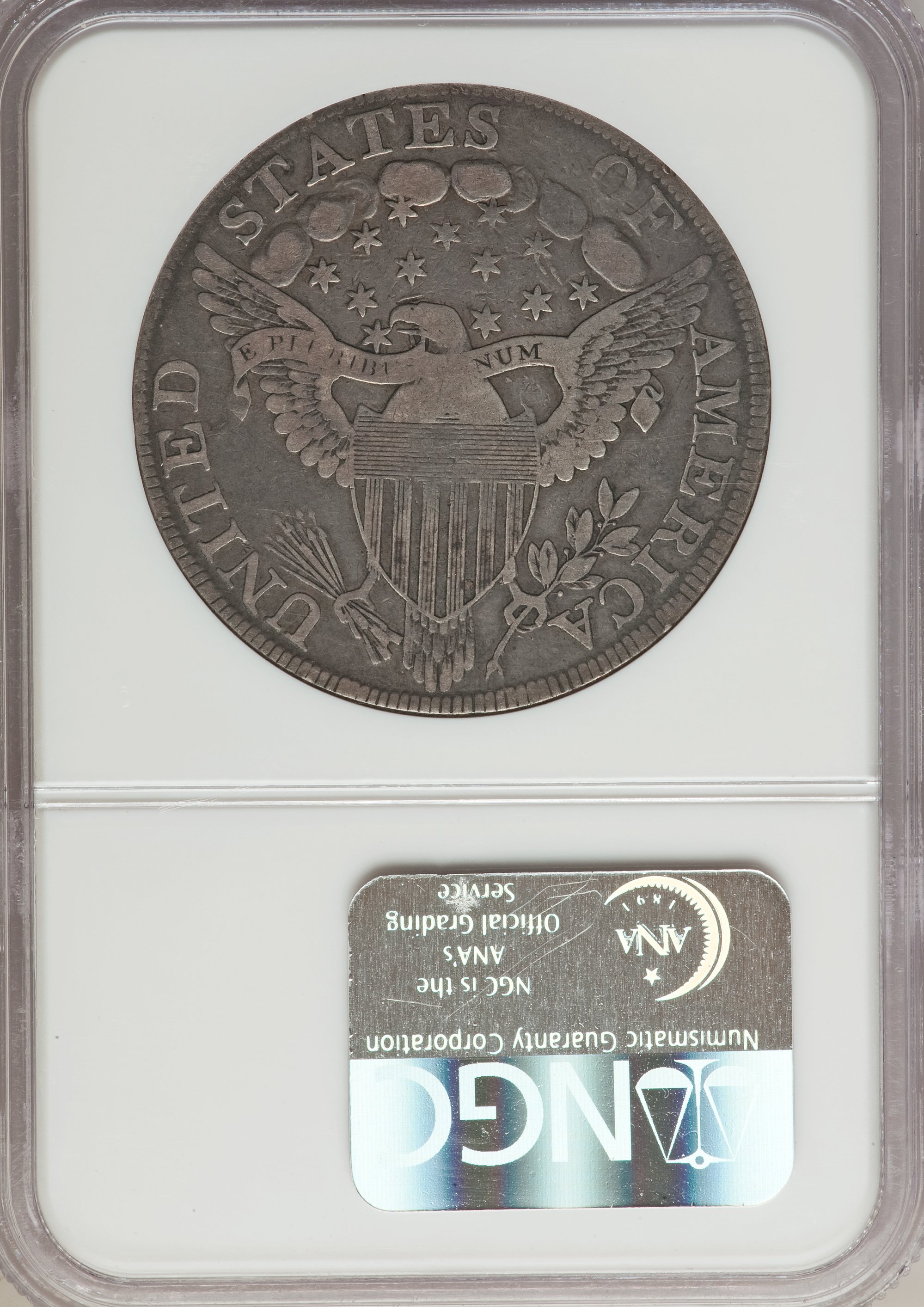 1798 $1  Large Eagle, Pointed 9, Close Date, B-25, BB-123 F15 CAC thumbnail 6
