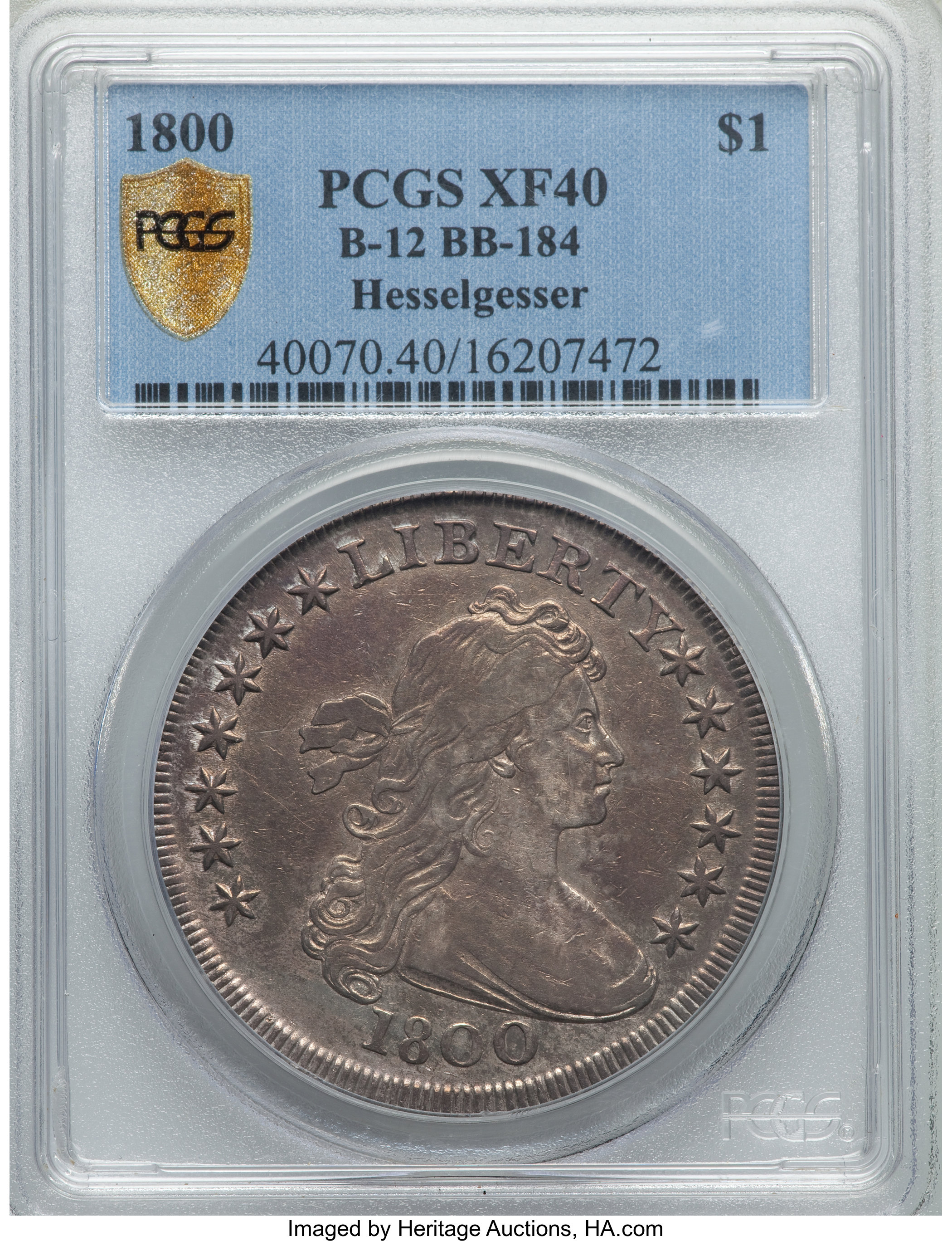 1800 $1  B-12, BB-184 XF40 thumbnail 10