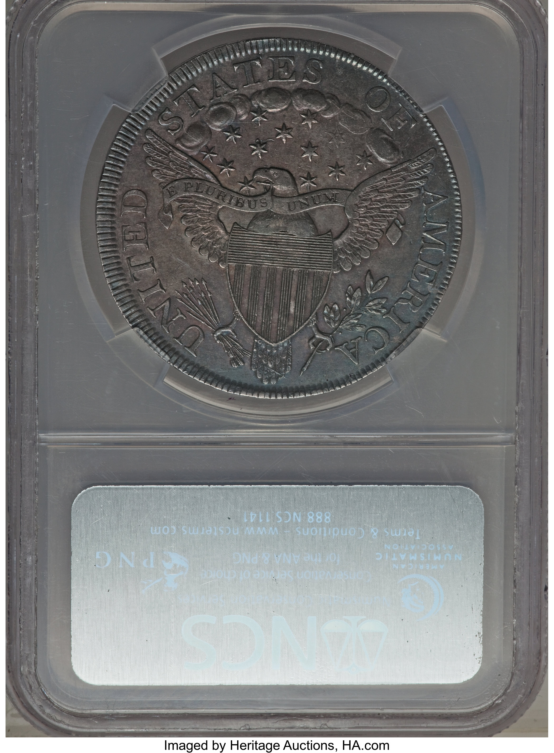 1798 $1  Large Eagle, Pointed 9, Close Date, B-26, BB-114 AU50 thumbnail 7