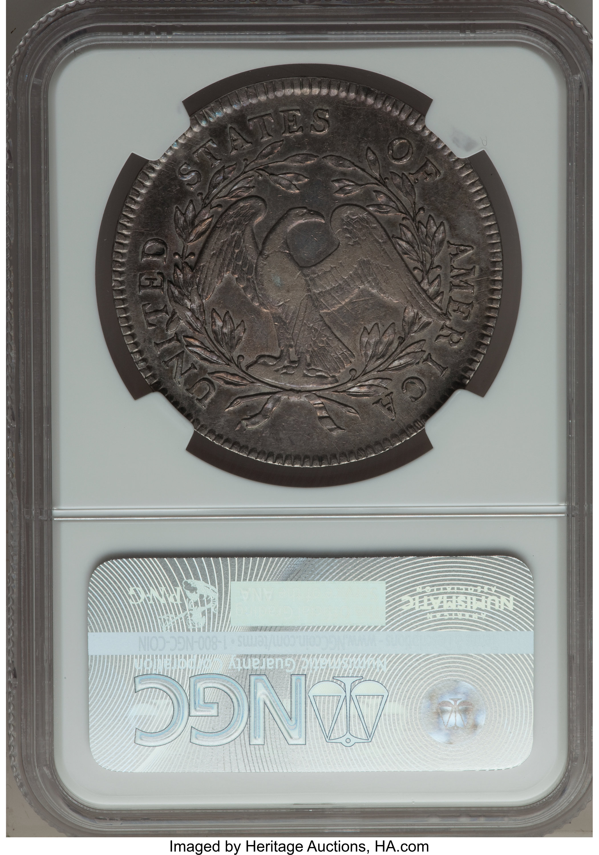 1795 $1  Flowing Hair, 3 Leaves, B-7, BB-18 XF40 thumbnail 6