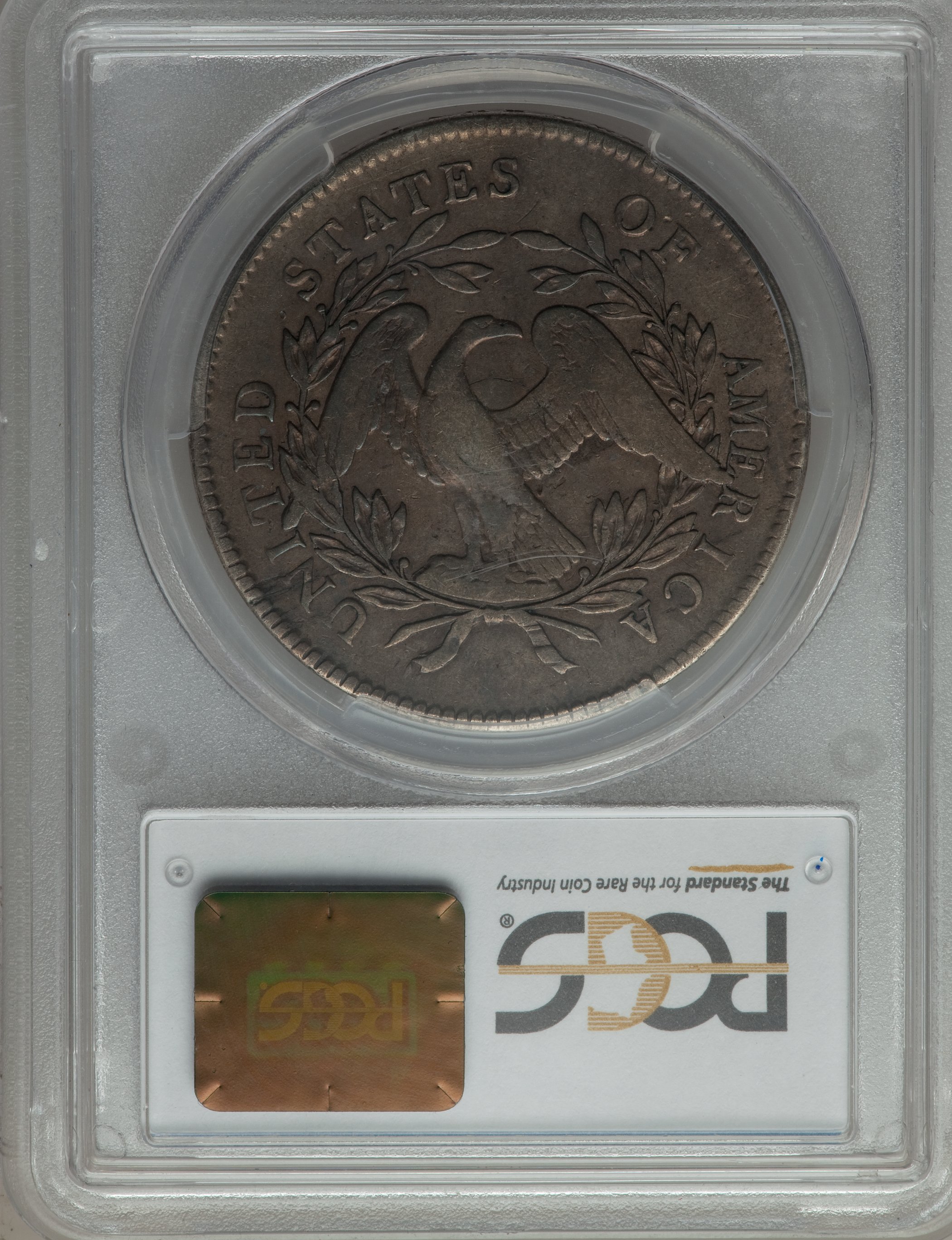 1795 $1  Flowing Hair, Silver Plug, 3 Leaves, B-7, BB-18 VG8 CAC thumbnail 18
