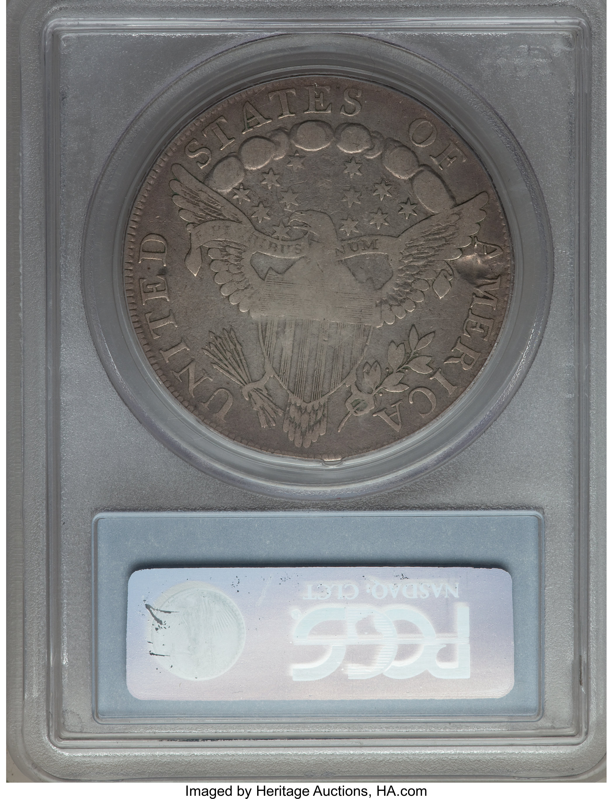 1798 $1  Large Eagle, Knob 9, 10 Arrows, 5 Vertical Lines, B-6, BB-96 VG10 thumbnail 2