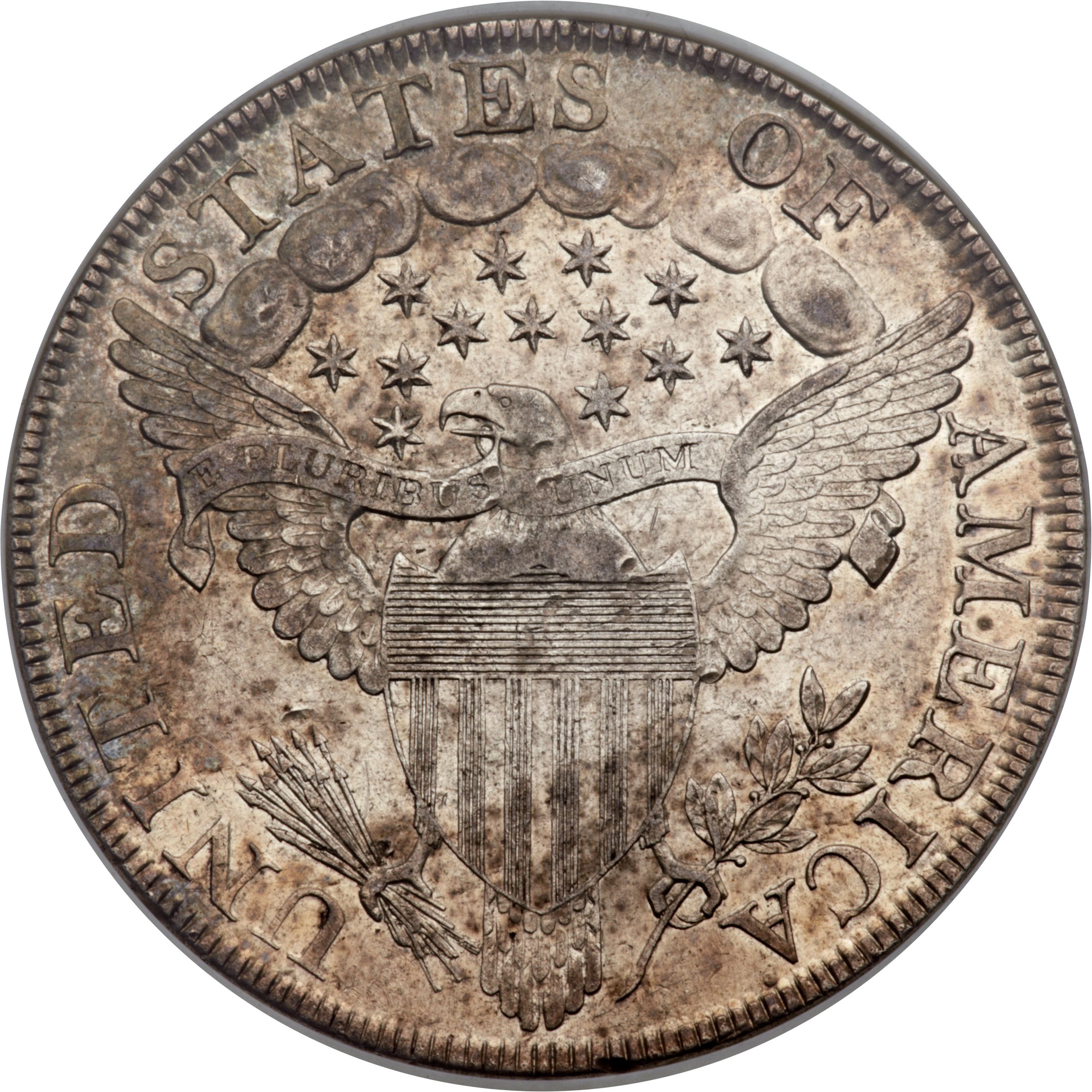 1798 $1  Large Eagle, Pointed 9, Wide Date, B-22, BB-104 AU50 CAC thumbnail 11