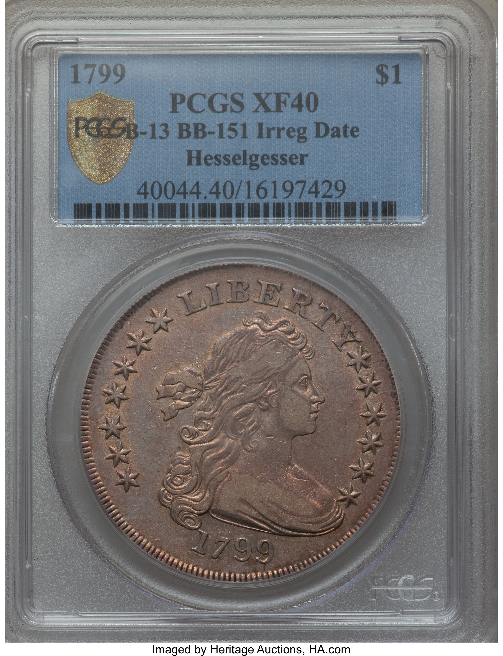 1799 $1  Irregular Date, 13 Stars, B-13, BB-151 MS64 thumbnail 27