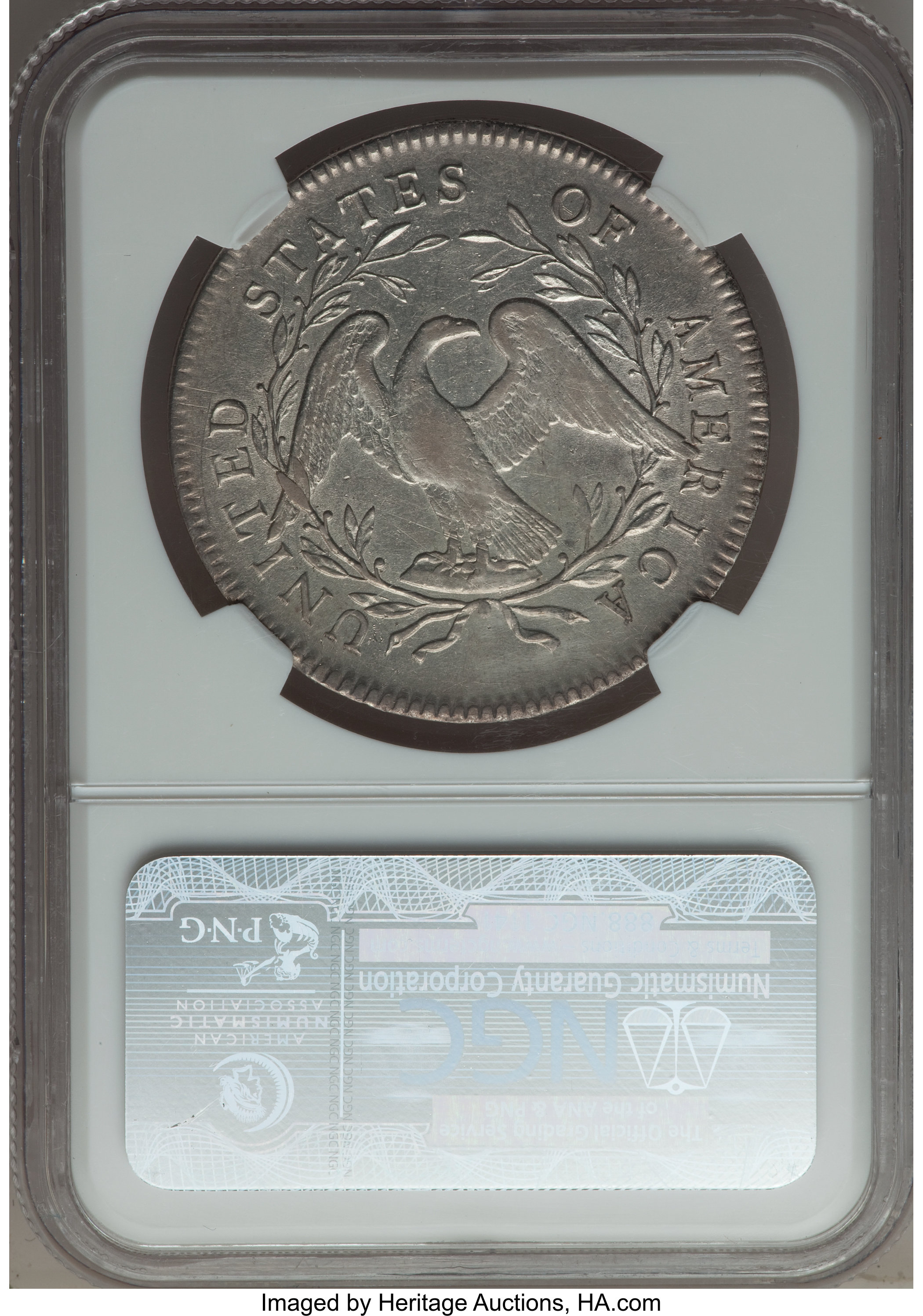 1795 $1  Flowing Hair, 2 Leaves, B-4, BB-14 MS64 thumbnail 2
