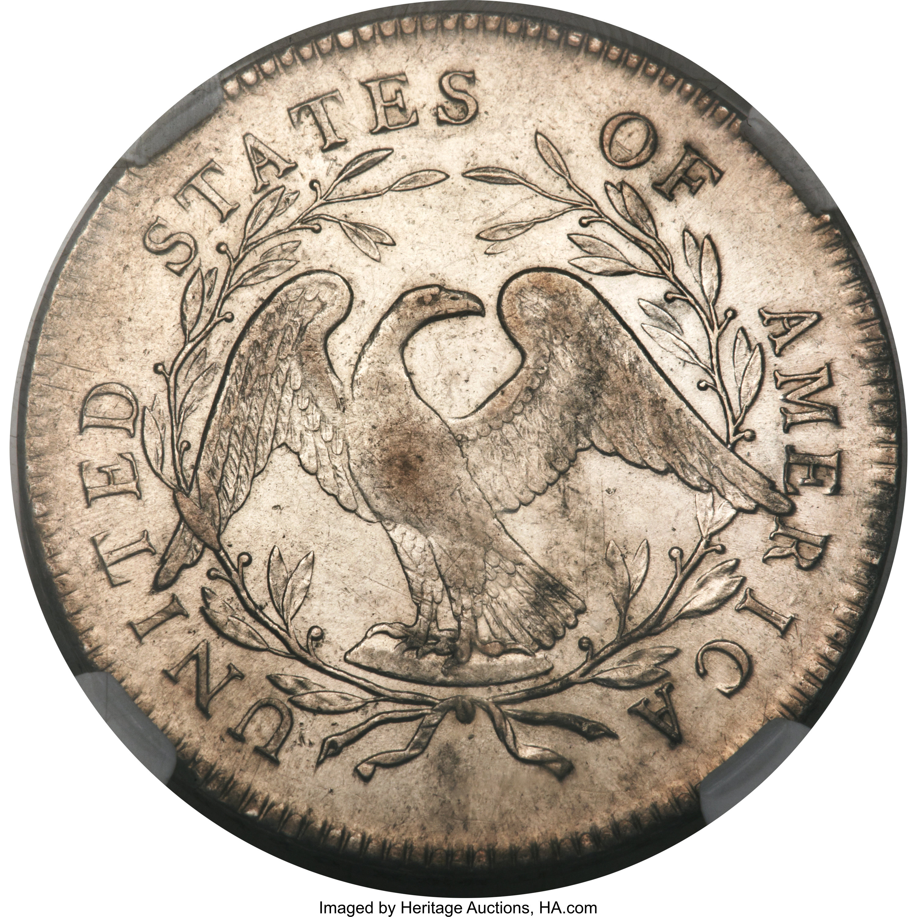 1795 $1  Flowing Hair, 2 Leaves, B-4, BB-14 MS64 thumbnail 3