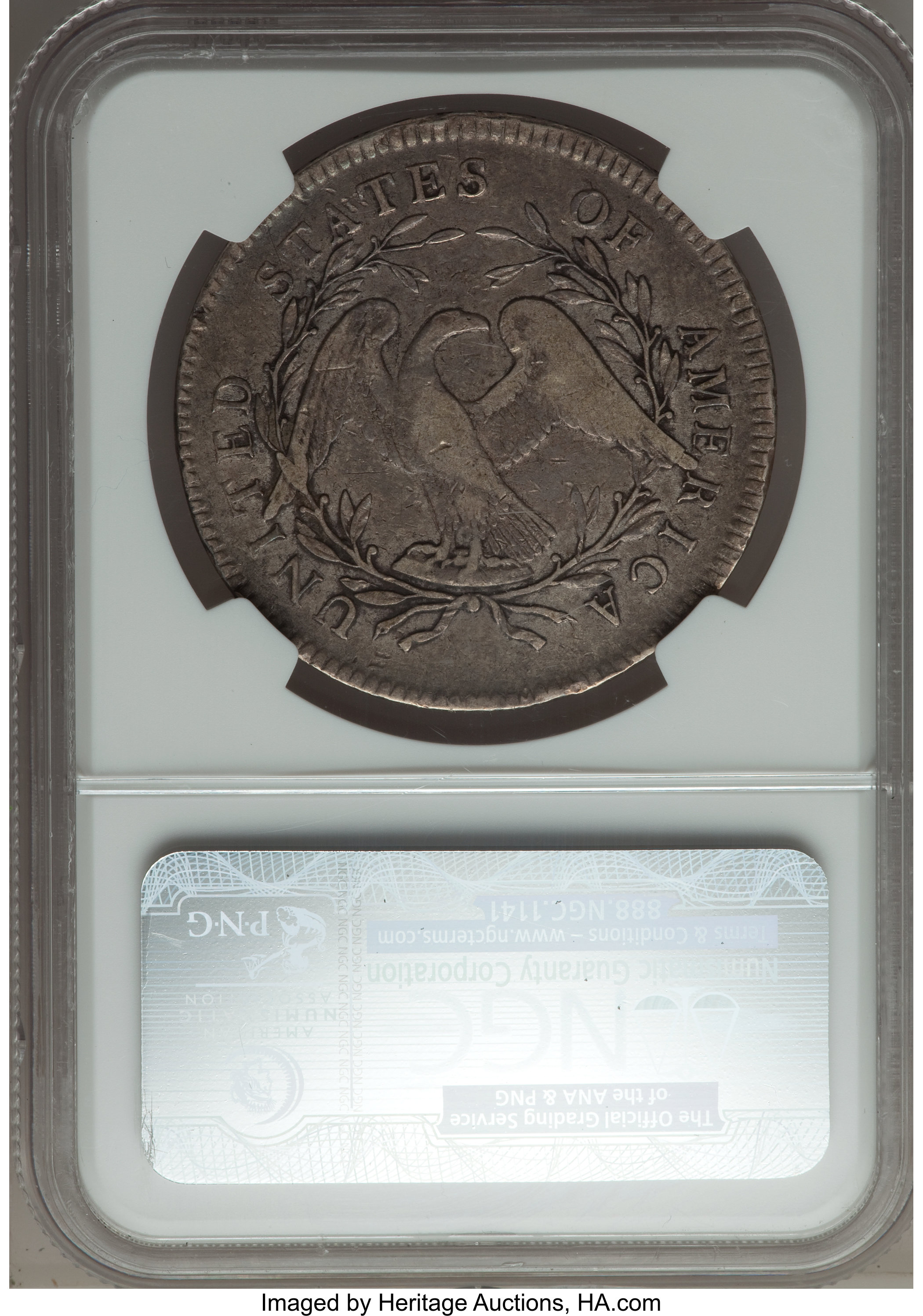 1795 $1  Flowing Hair, 2 Leaves, B-9, BB-13 XF40 CAC thumbnail 13