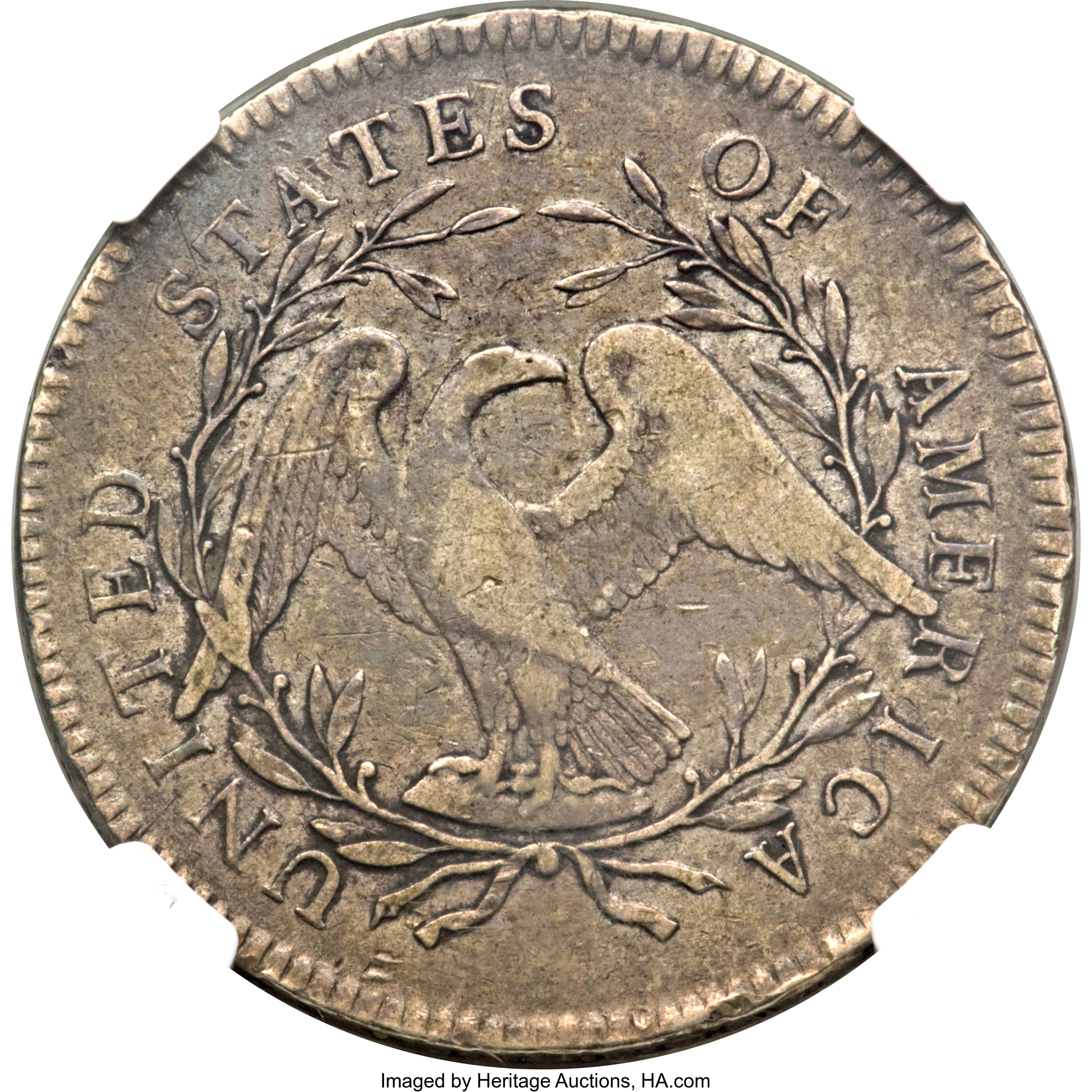 1795 $1  Flowing Hair, 2 Leaves, B-9, BB-13 XF40 CAC thumbnail 14