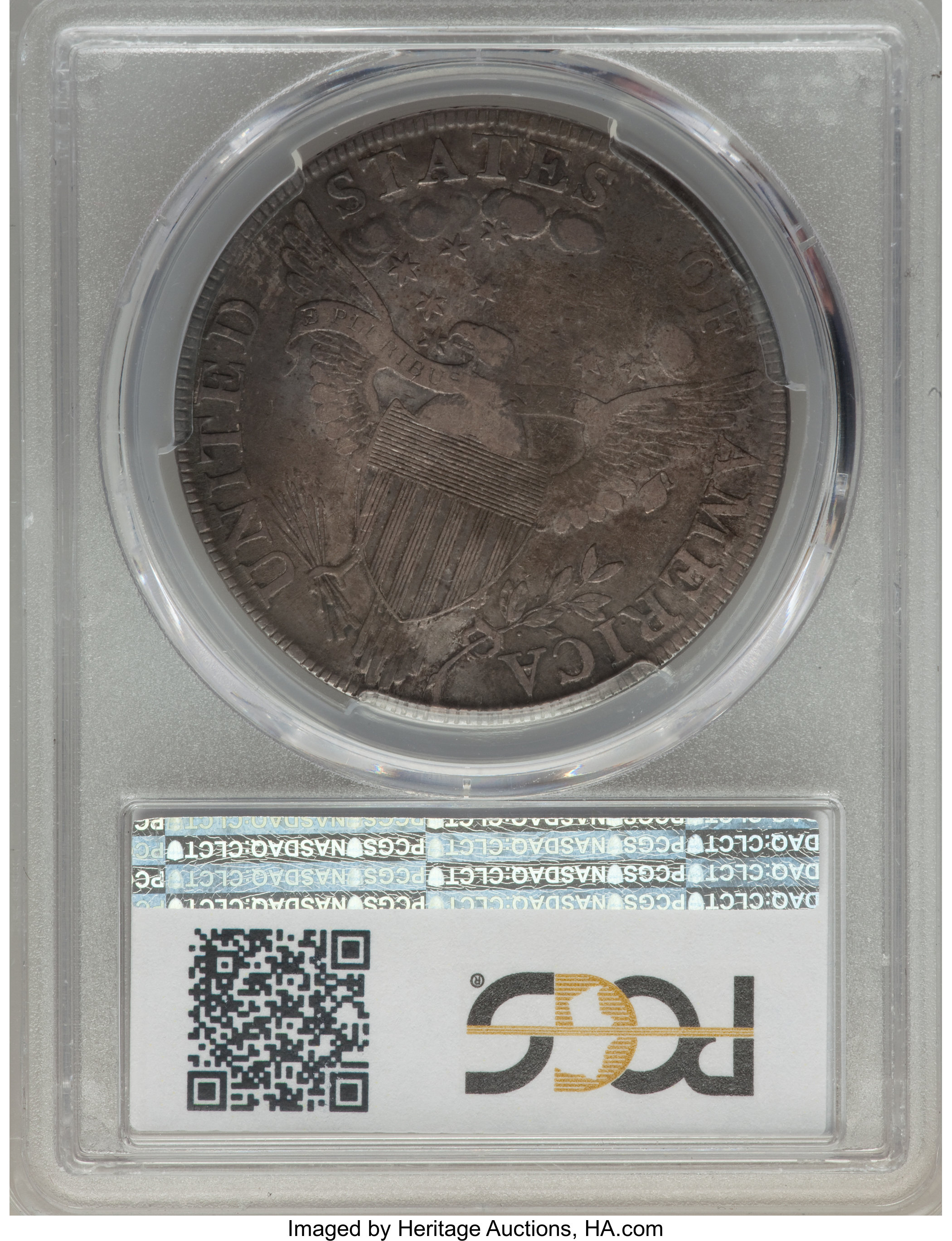1798 $1  Large Eagle, Pointed 9, 5 Berries, B-24, BB-124 F12 CAC thumbnail 9