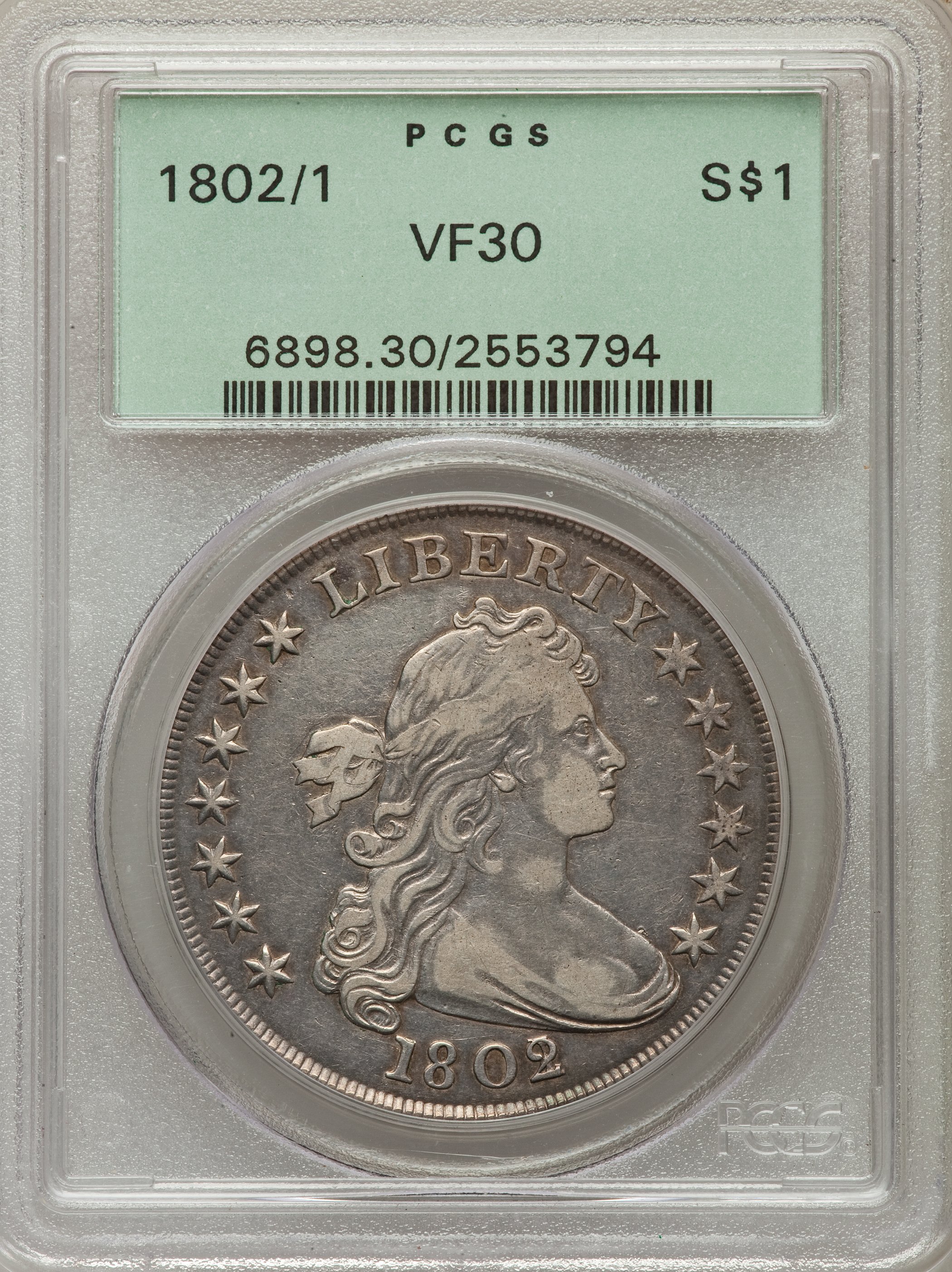 1802/1 $1  Wide Date, B-3, BB-234 AG3 thumbnail 22