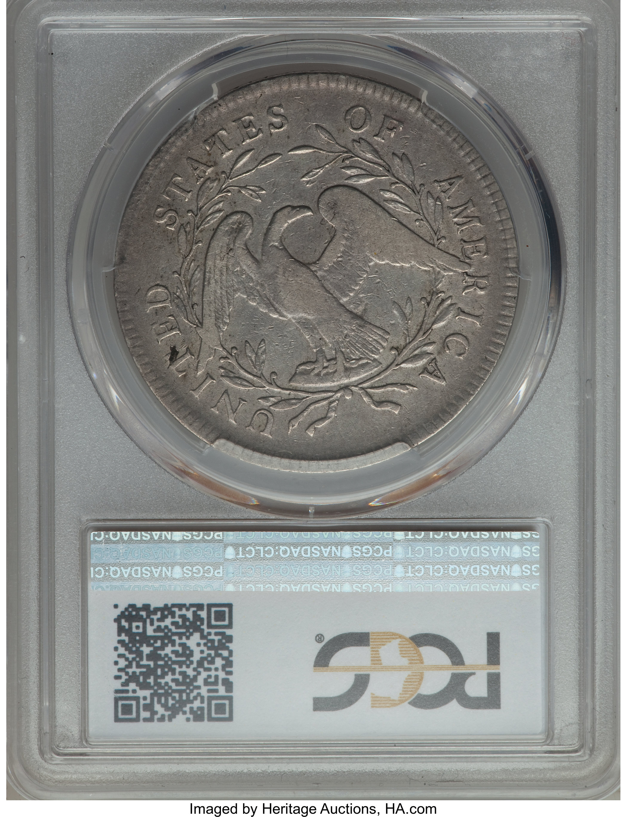 1795 $1  Flowing Hair, 2 Leaves, B-4, BB-14 AG2 thumbnail 20
