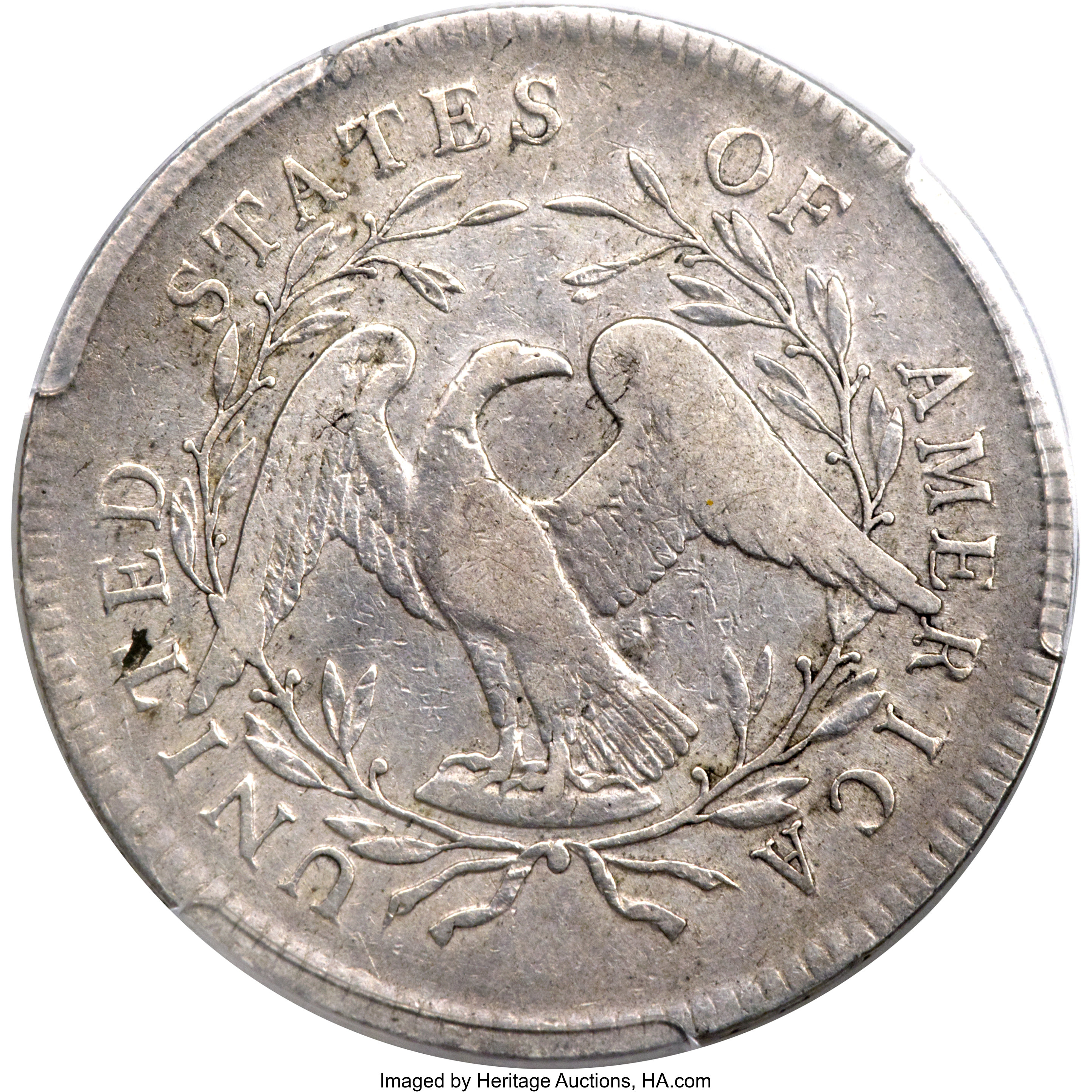 1795 $1  Flowing Hair, 2 Leaves, B-4, BB-14 AG2 thumbnail 21