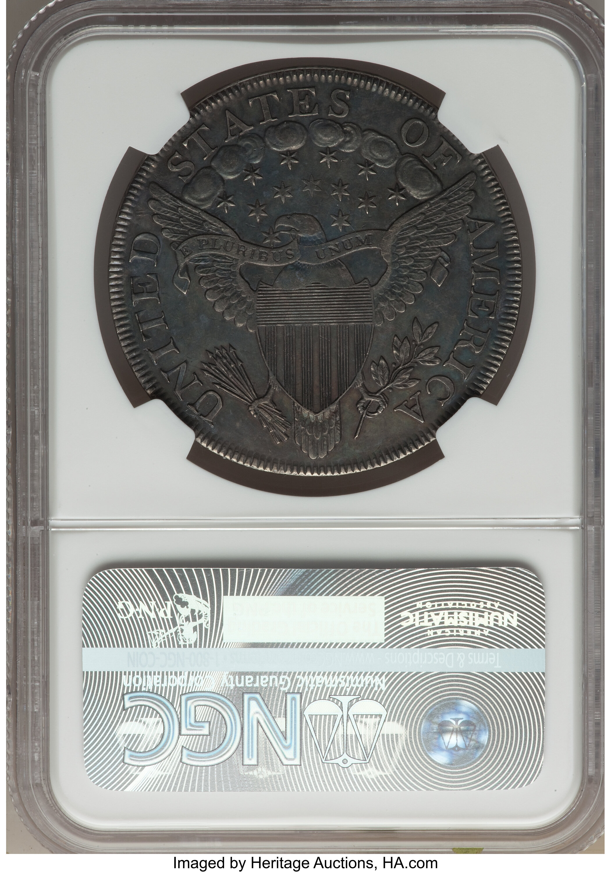 1799 $1  7x6 Stars, B-9, BB-166 AU53 CAC thumbnail 2