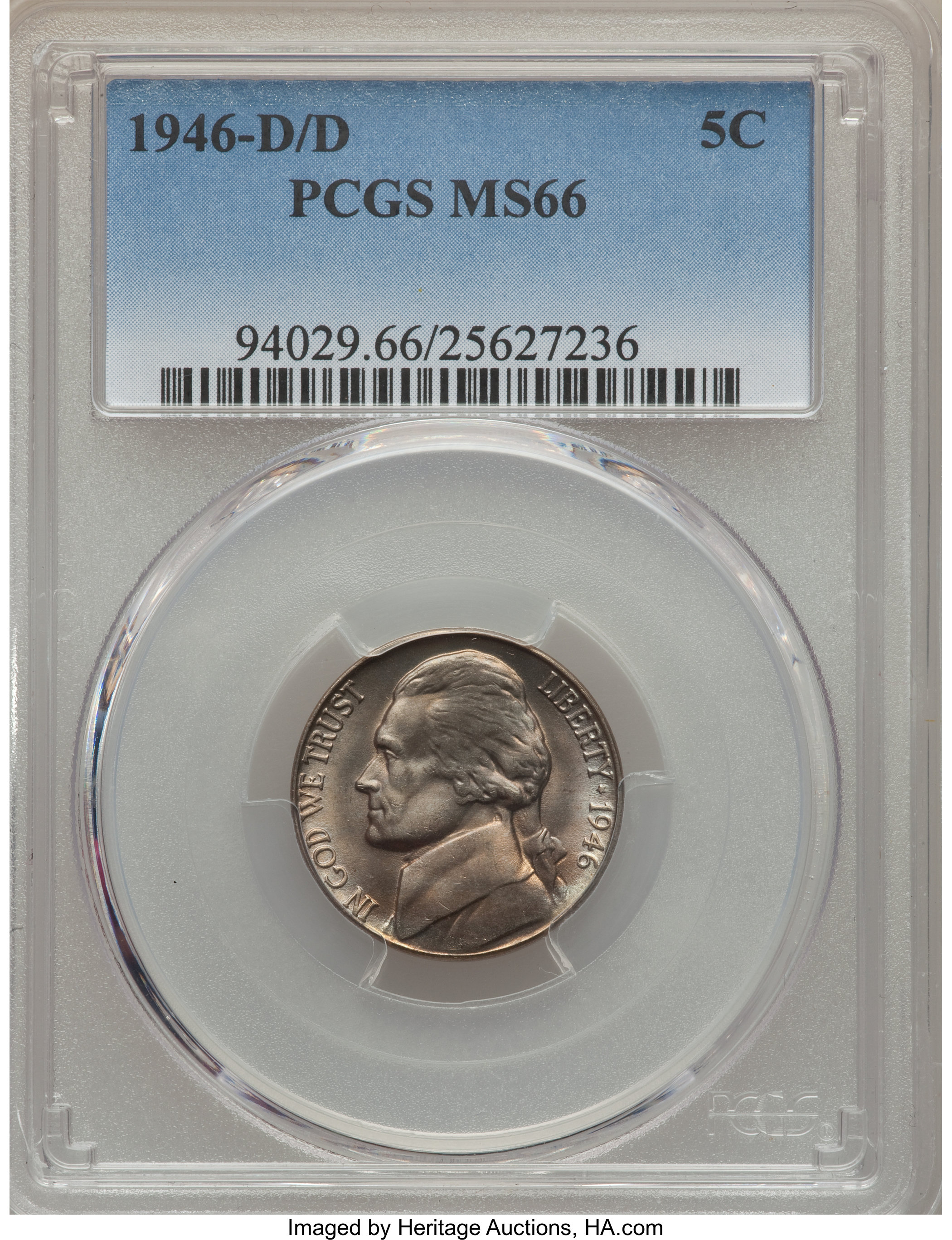 1946-D/D 5c D/Inverted D, FS-501 MS66 thumbnail 11