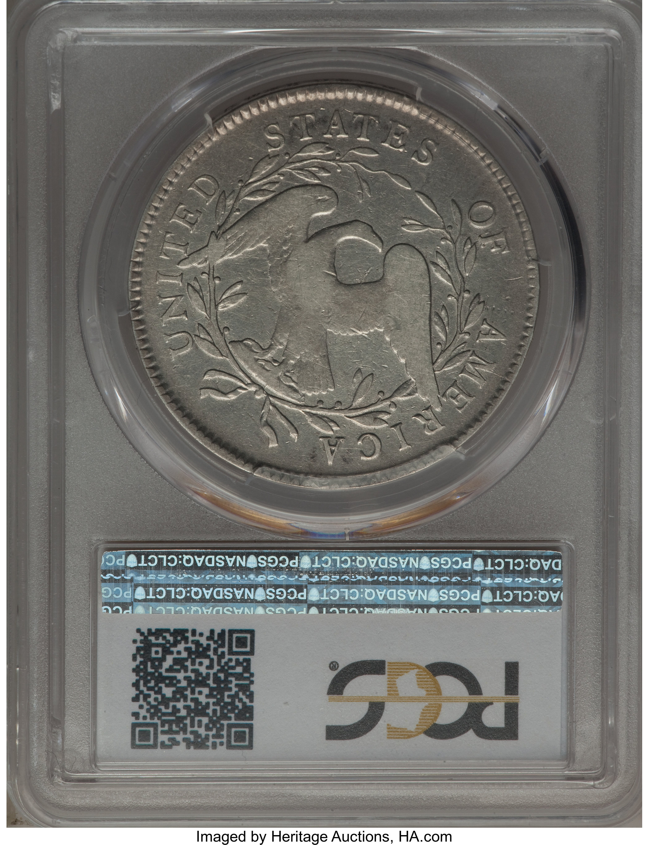 1795 $1  Flowing Hair, 2 Leaves, B-2, BB-20 P1 thumbnail 4