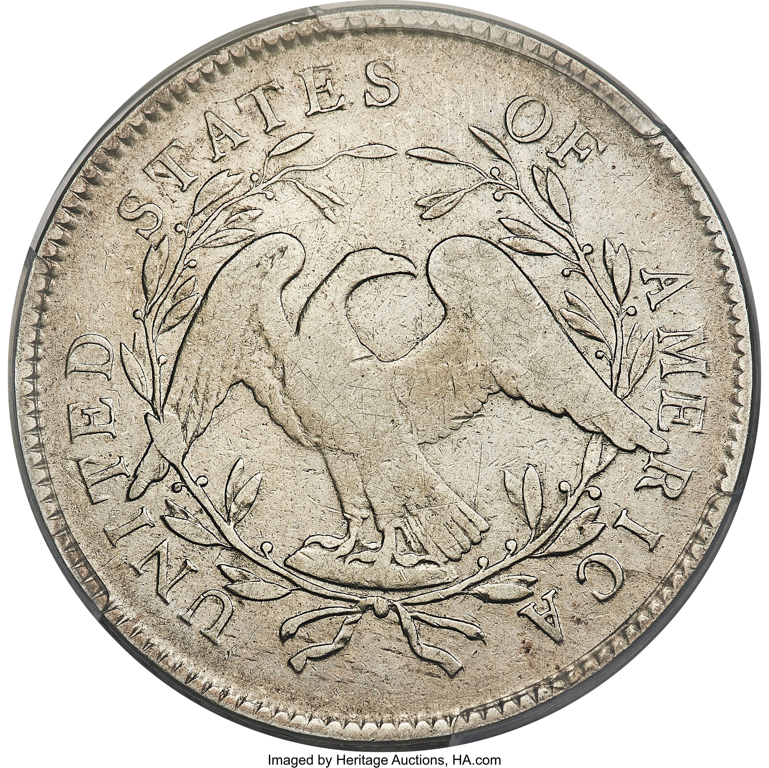 1795 $1  Flowing Hair, 2 Leaves, B-2, BB-20 P1 thumbnail 5