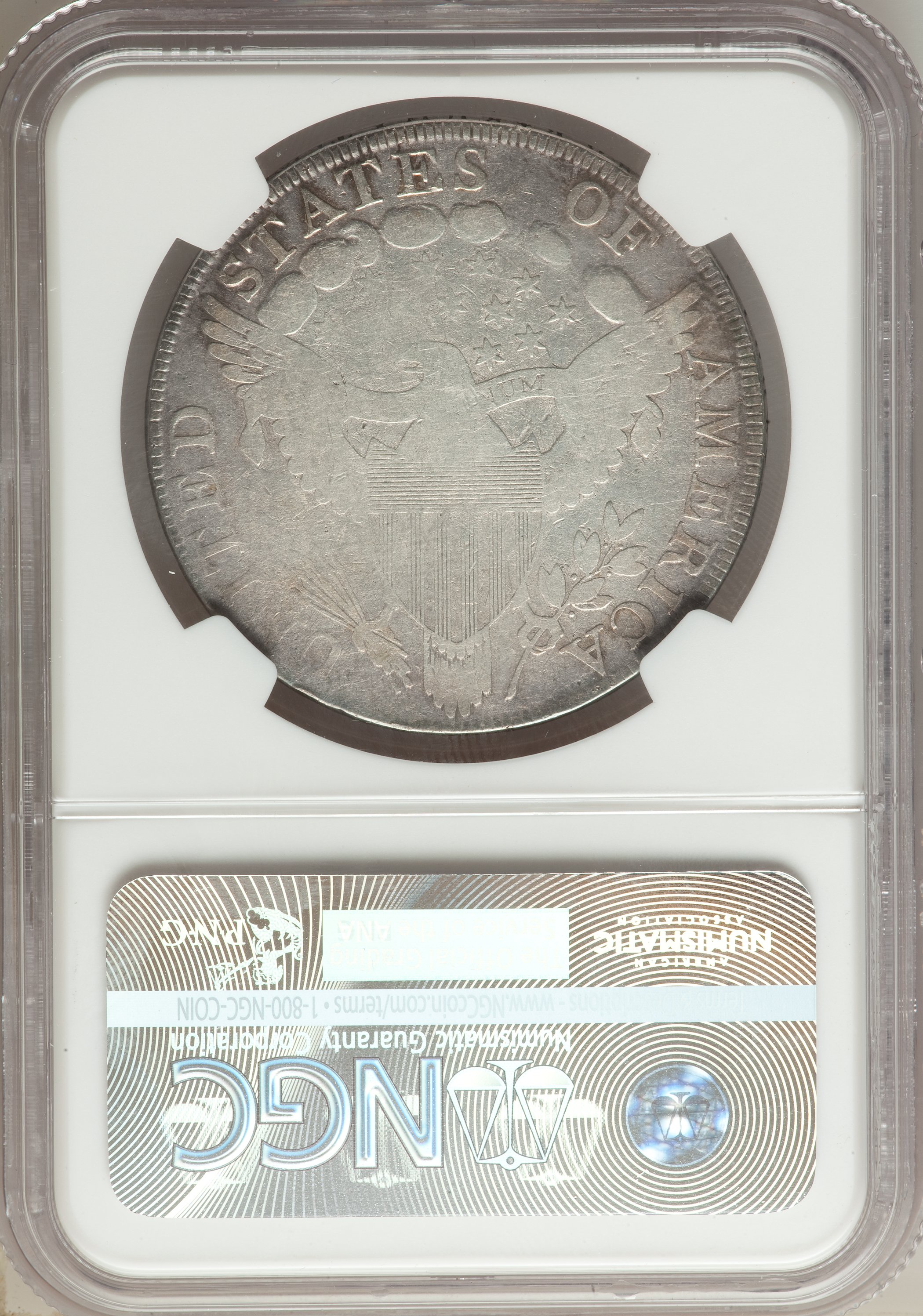 1798 $1  Large Eagle, Pointed 9, 10 Arrows, B-13, BB-108 AG3 CAC thumbnail 6