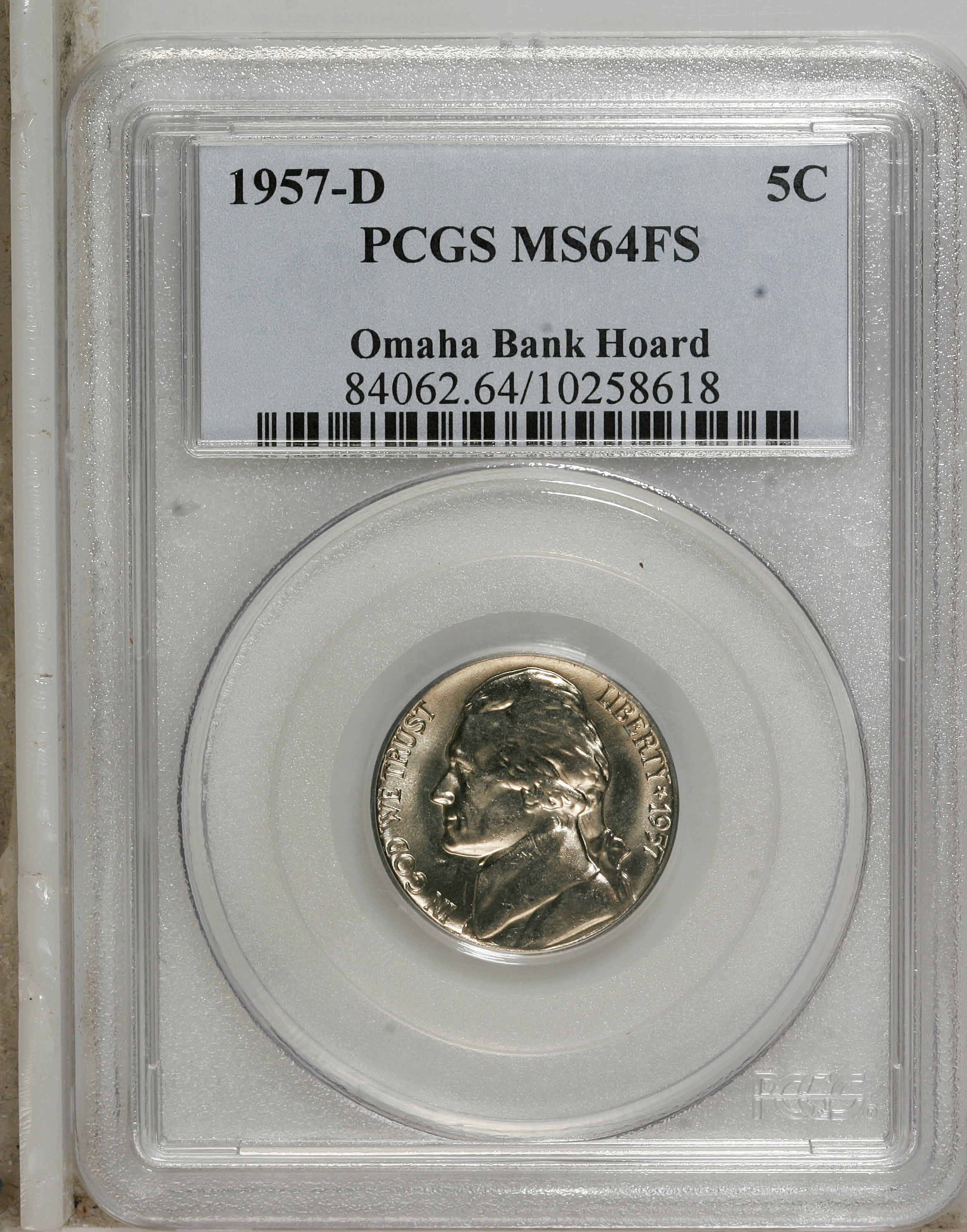 1957-D 5C MS64 Full Steps PCGS. PCGS Population (46/77). NGC Census: (1/8). (#84062)...