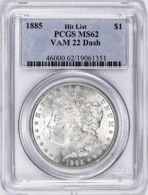 1885 $1  Dash, VAM-22 VF20 thumbnail 11
