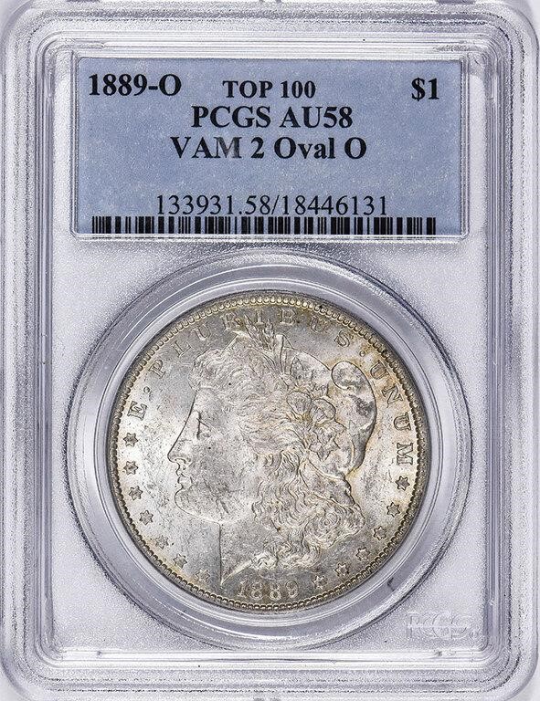 1889-O $1  Oval O, VAM-2 AU58 CAC thumbnail 5