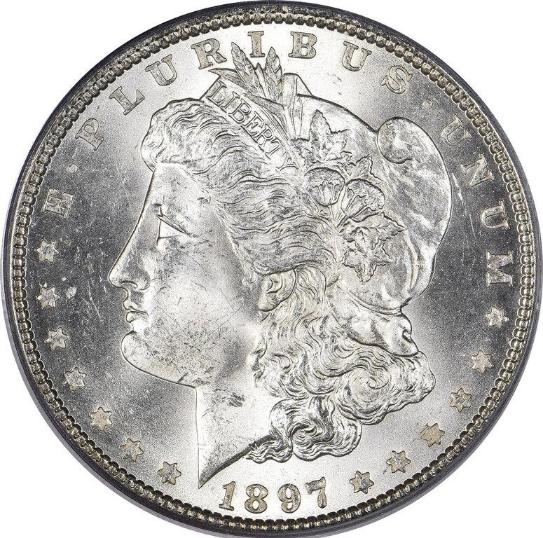 $1 1897 VAM 8 DOUBLED STARS PCGS MS64