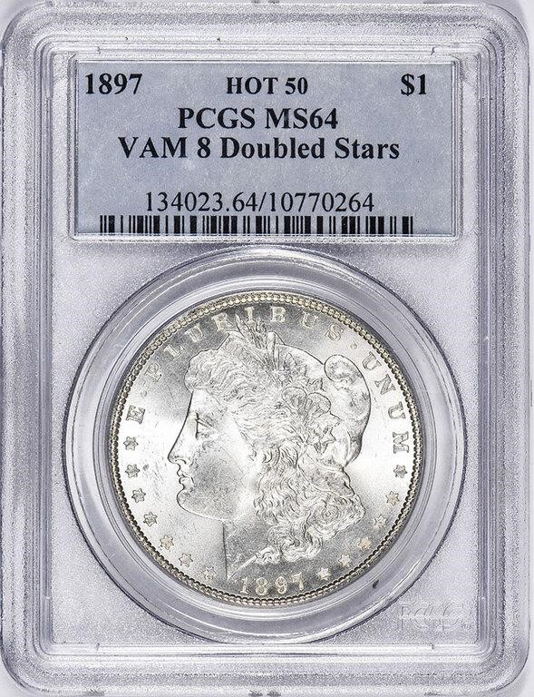 1897 $1  Doubled Stars, VAM-8 MS64 thumbnail 6