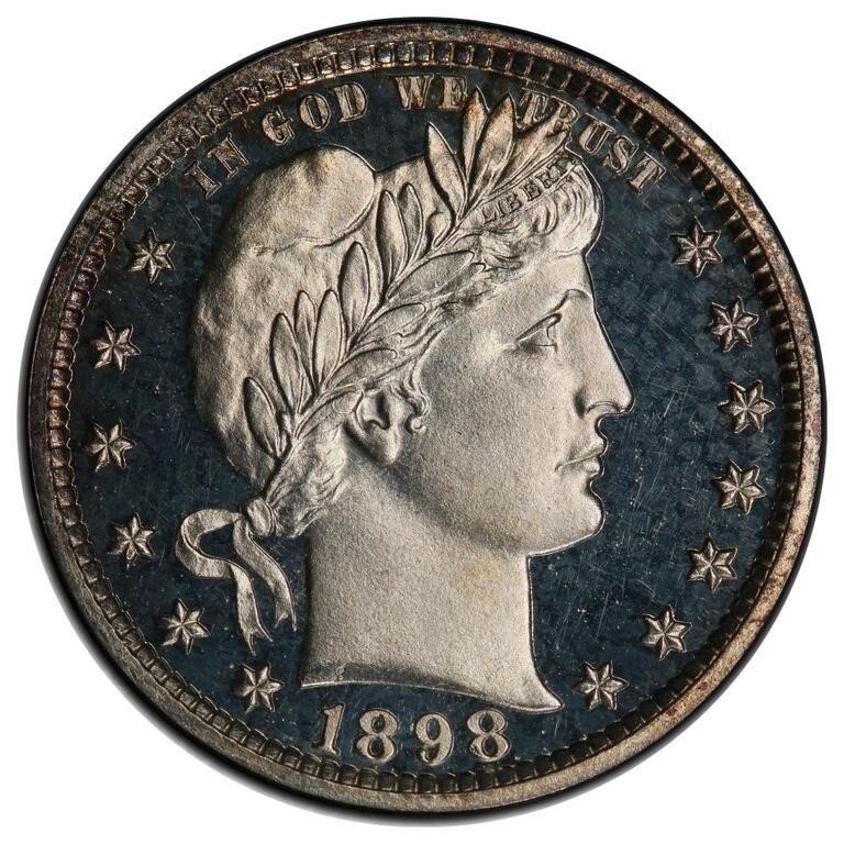 25C 1898 PCGS PR66 CAM