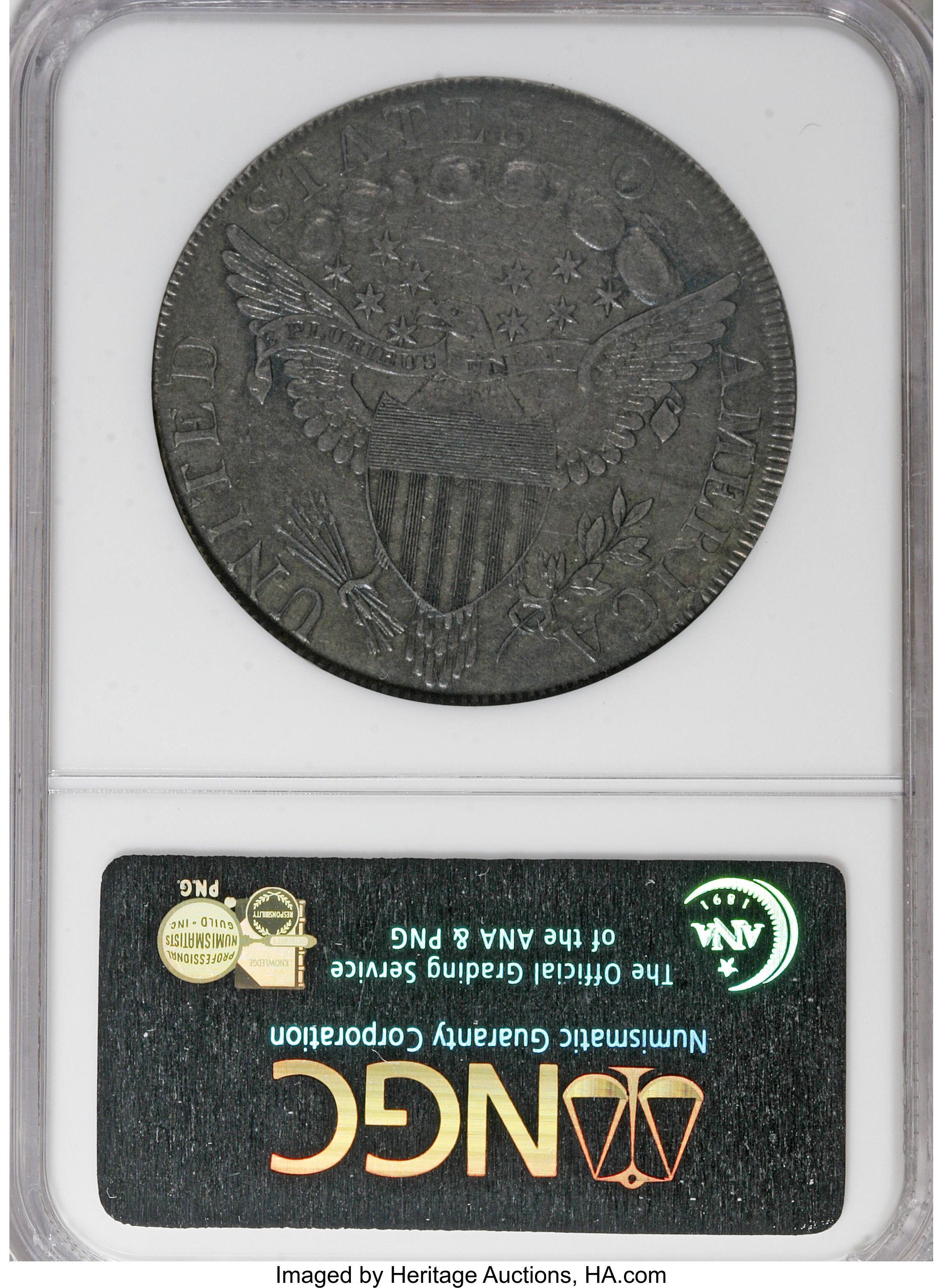 1798 $1  Large Eagle, Pointed 9, 10 Arrows, 5 Vertical Lines, B-17, BB-101 VG10 thumbnail 13