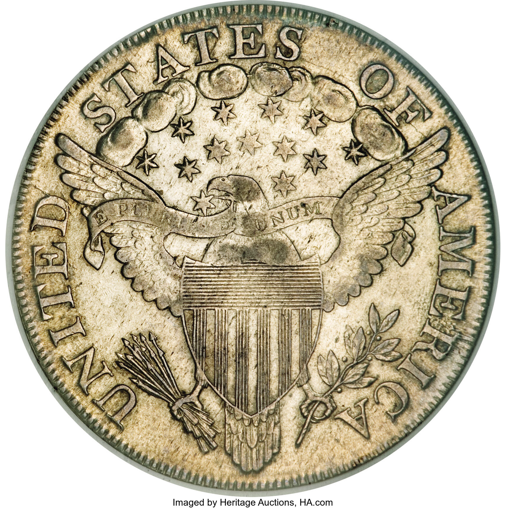 1799/8 $1  13 Stars Reverse, B-2, BB-143 AU50 thumbnail 26