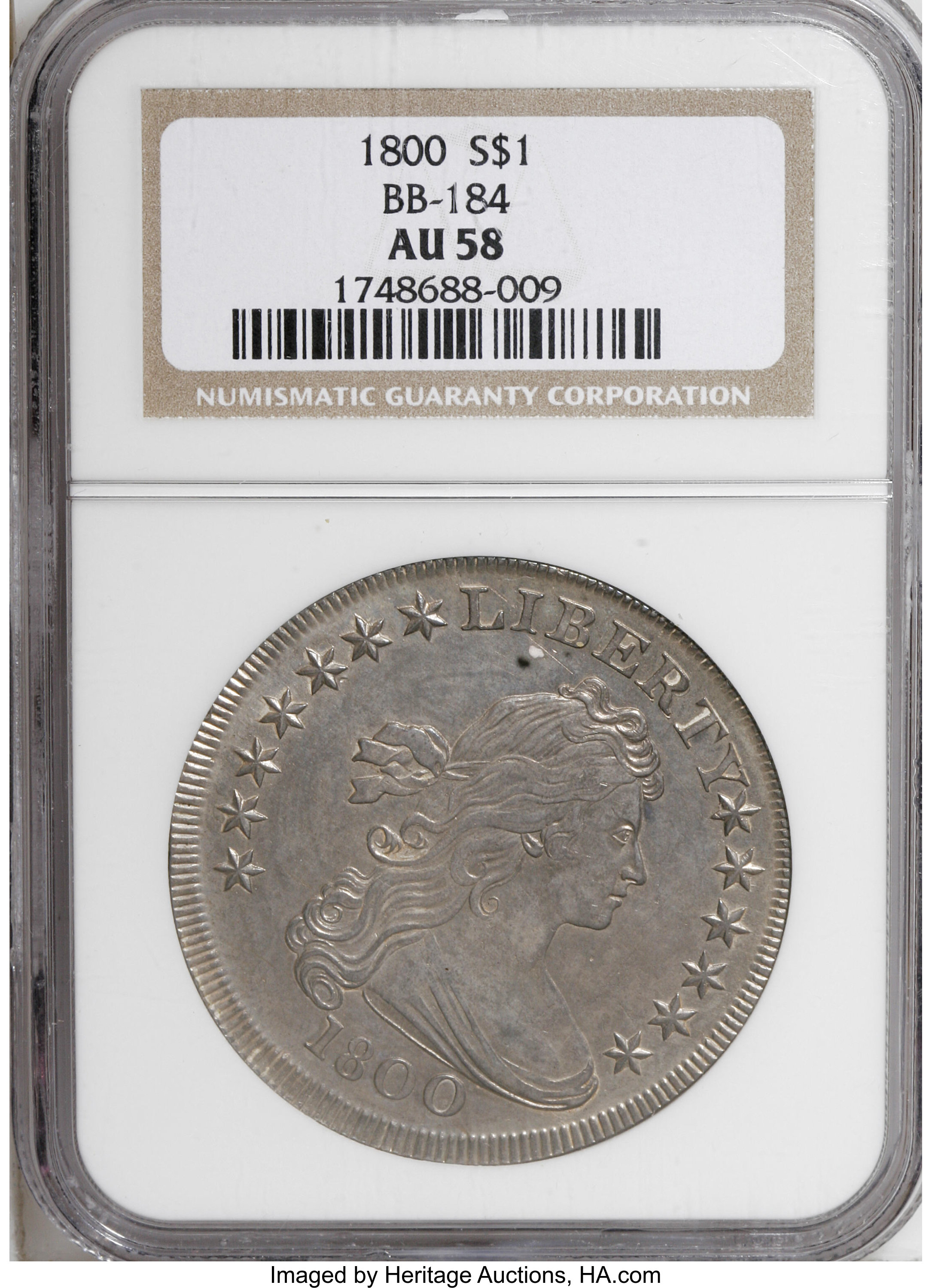 1800 $1  B-12, BB-184 AU55 thumbnail 13