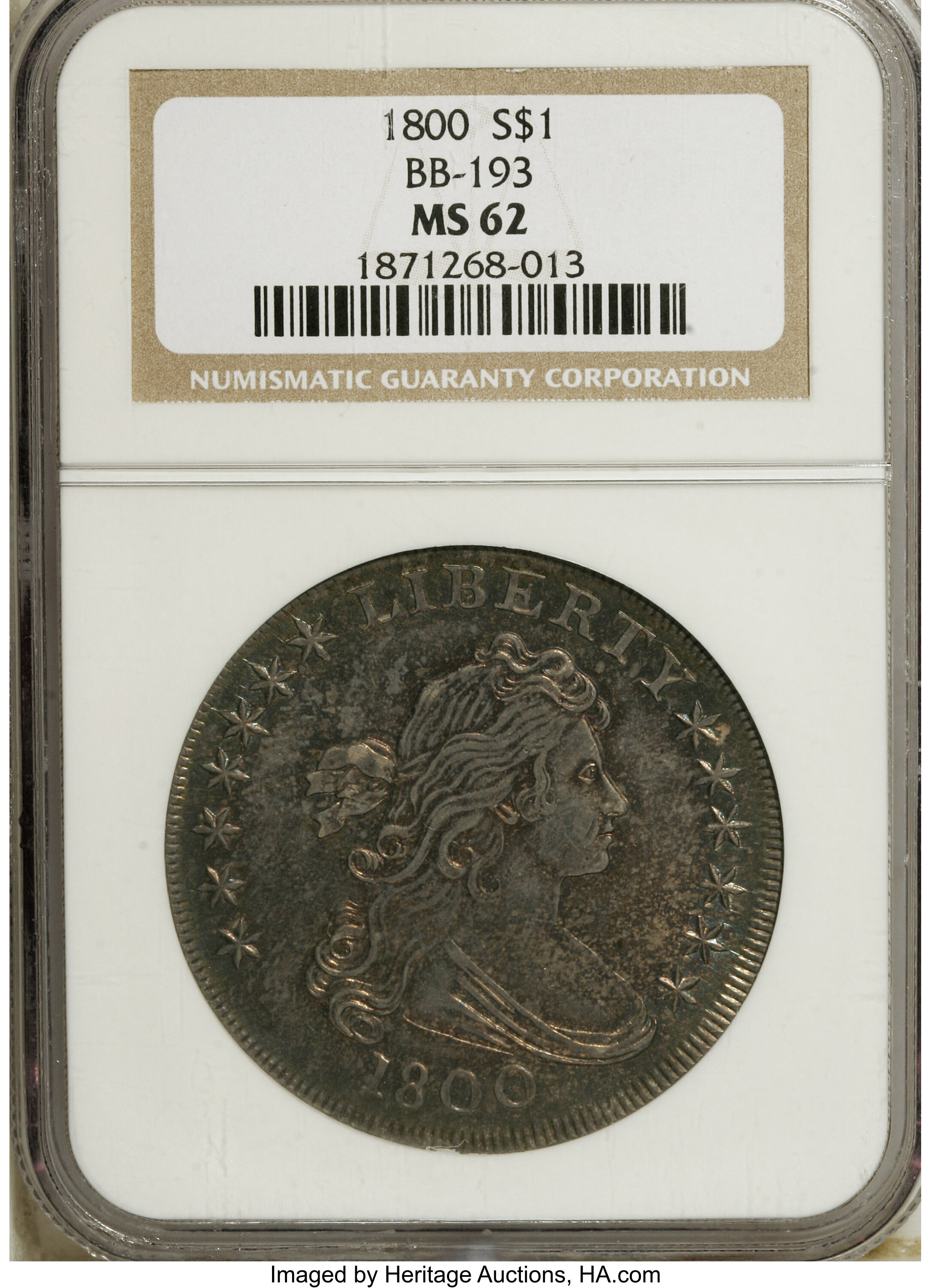 1800 $1  B-13, BB-193 MS61 thumbnail 5