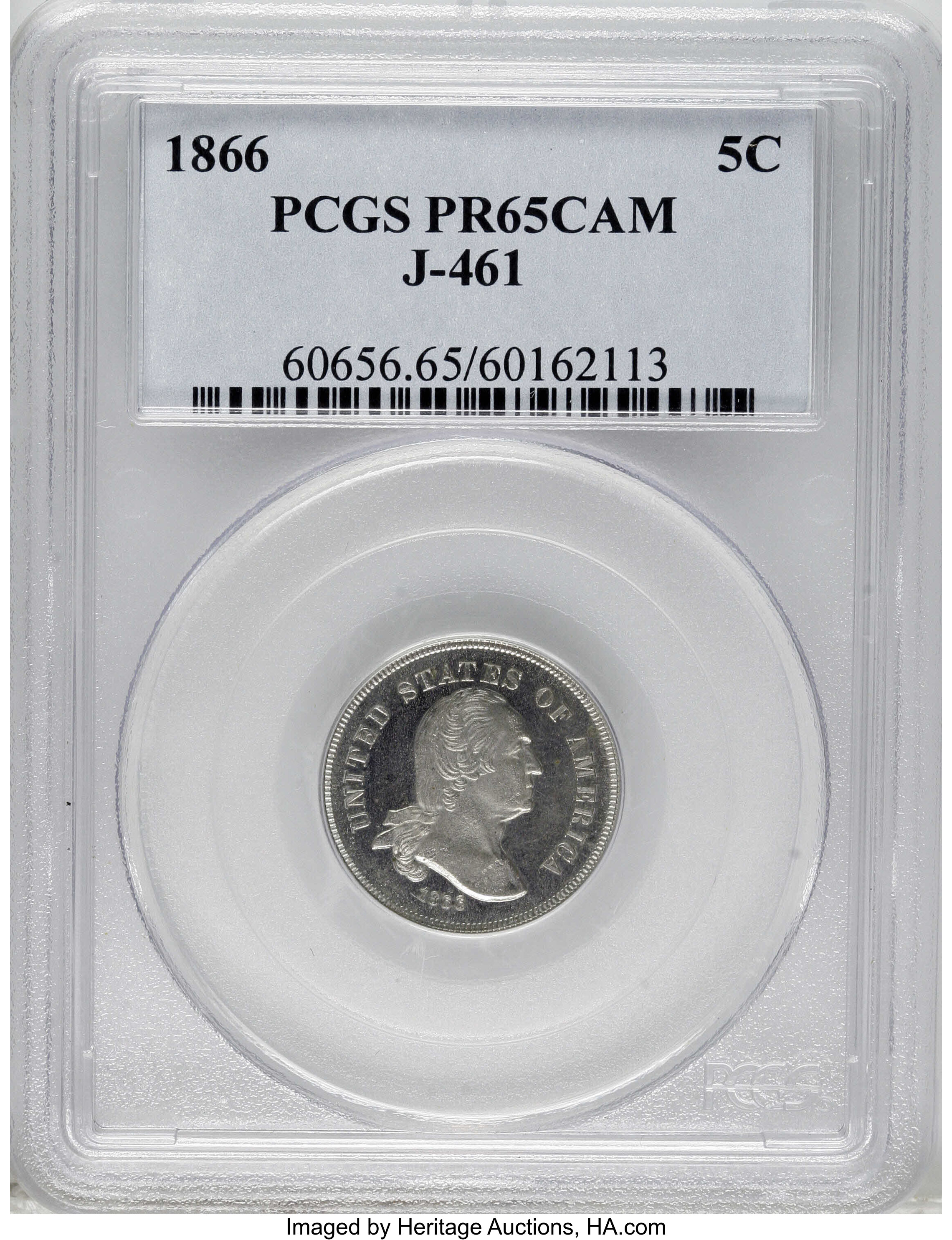 1866 P5c Washington, Nickel, J-461 PR66 CAC thumbnail 24