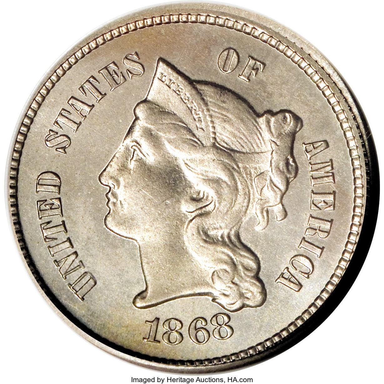 1868 P3cN Nickel, J-618 PR DCAM PR66 DCAM CAC thumbnail 22