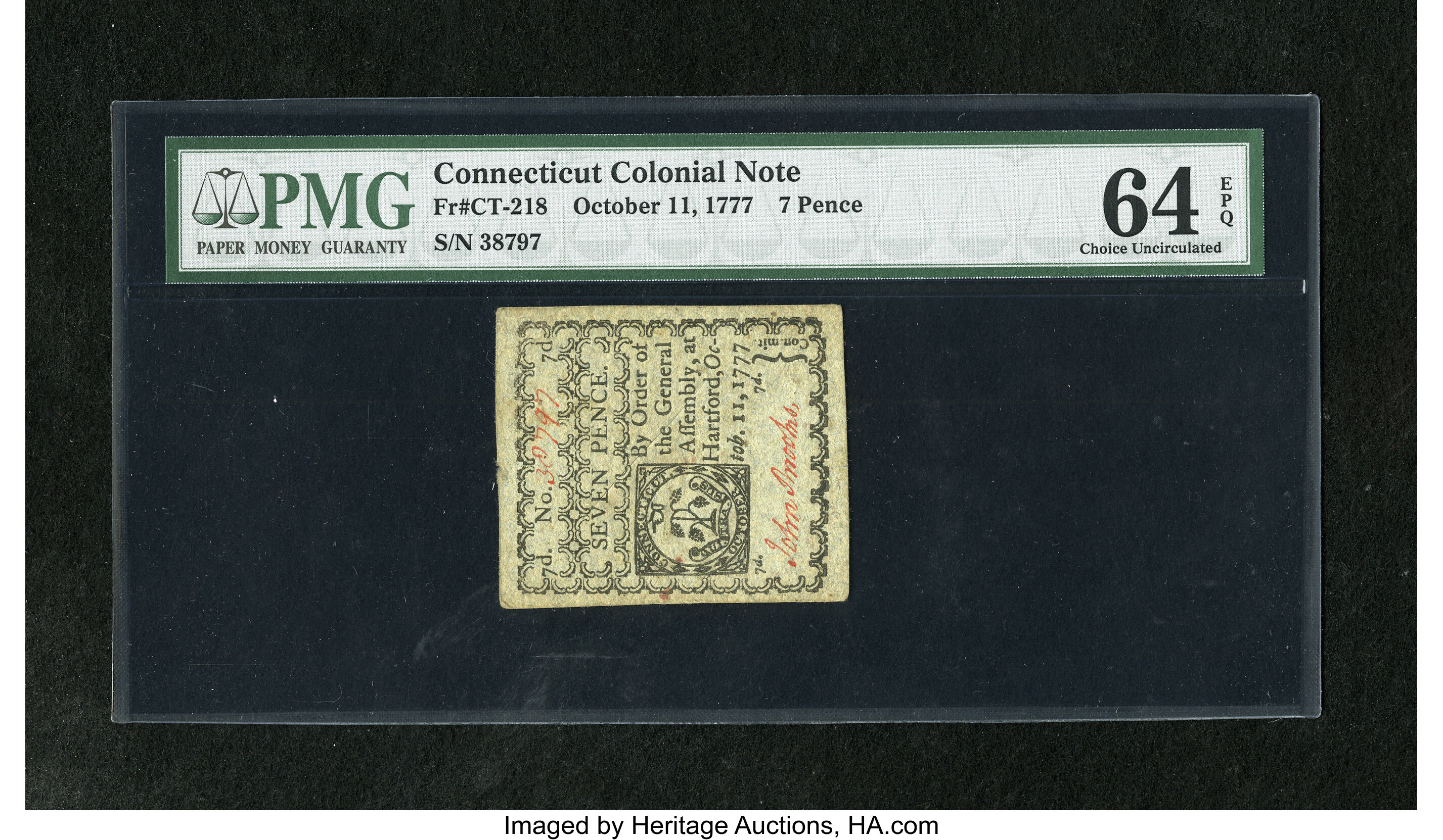 Oct 11, 1777 7d Connecticut (Fr. CT218) thumbnail 17